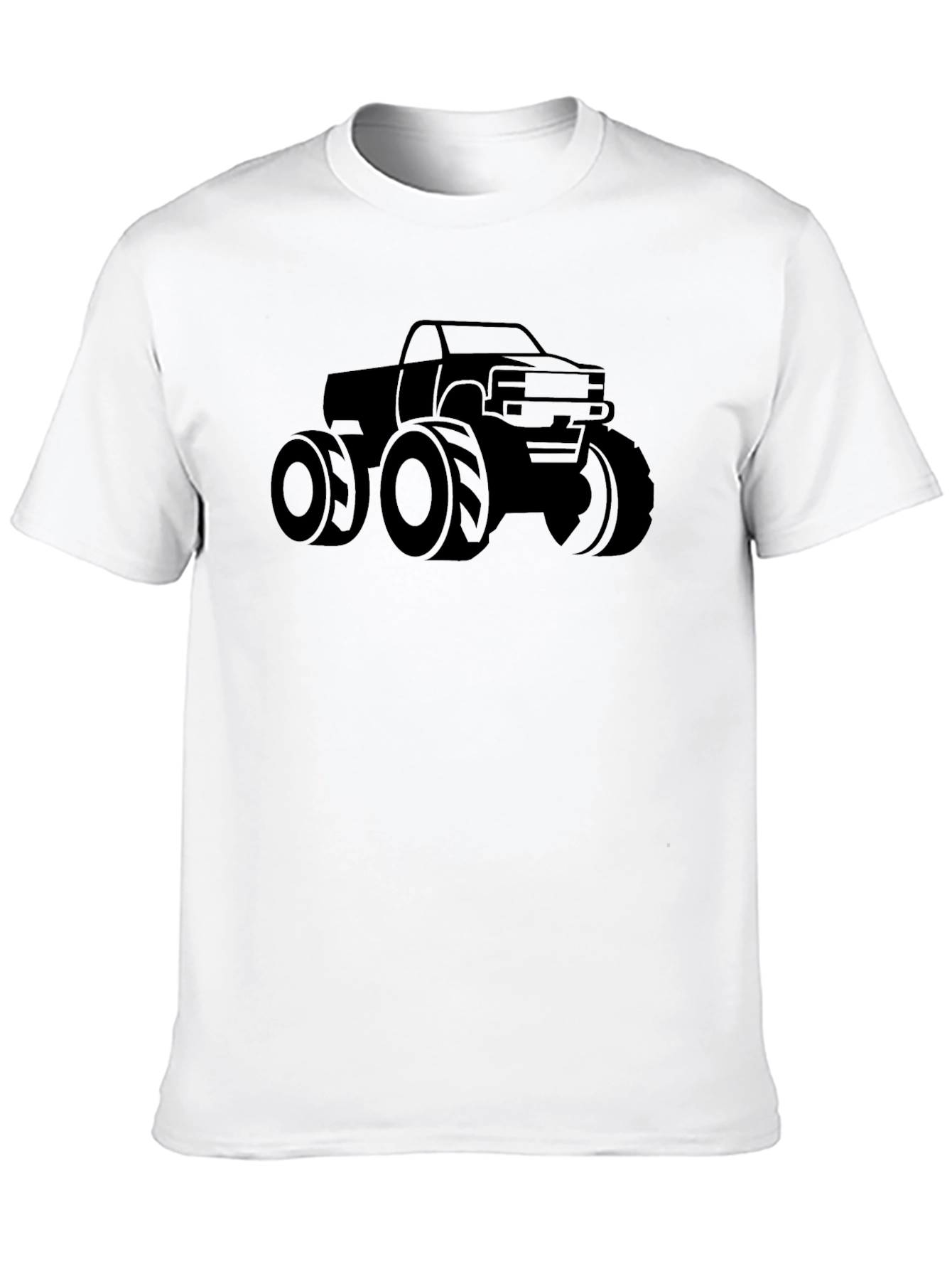 Monster Truck Graphic Tee - Black Cotton T-Shirt