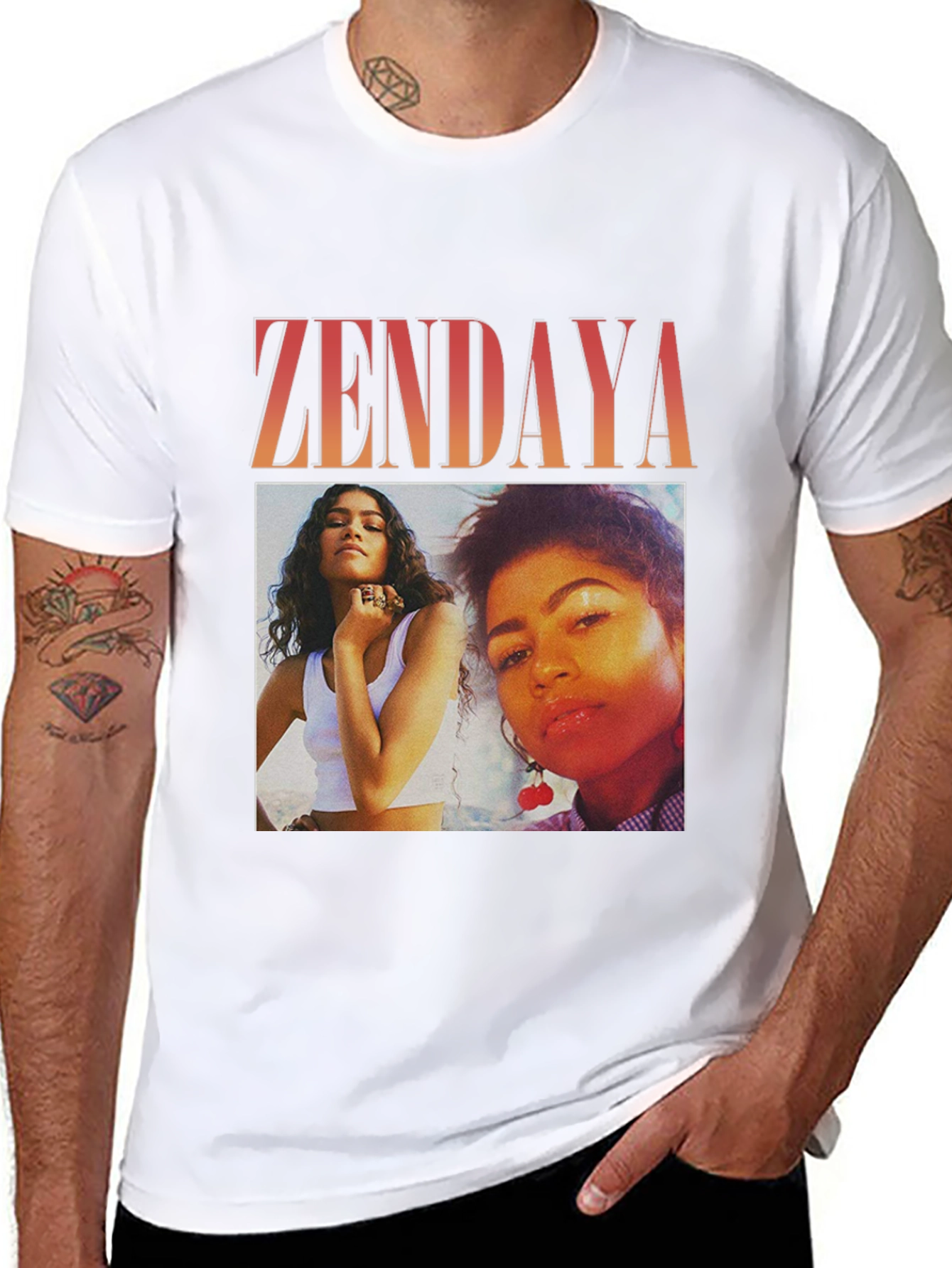 Zendaya Graphic Tee - Trendy Photo Print T-Shirt