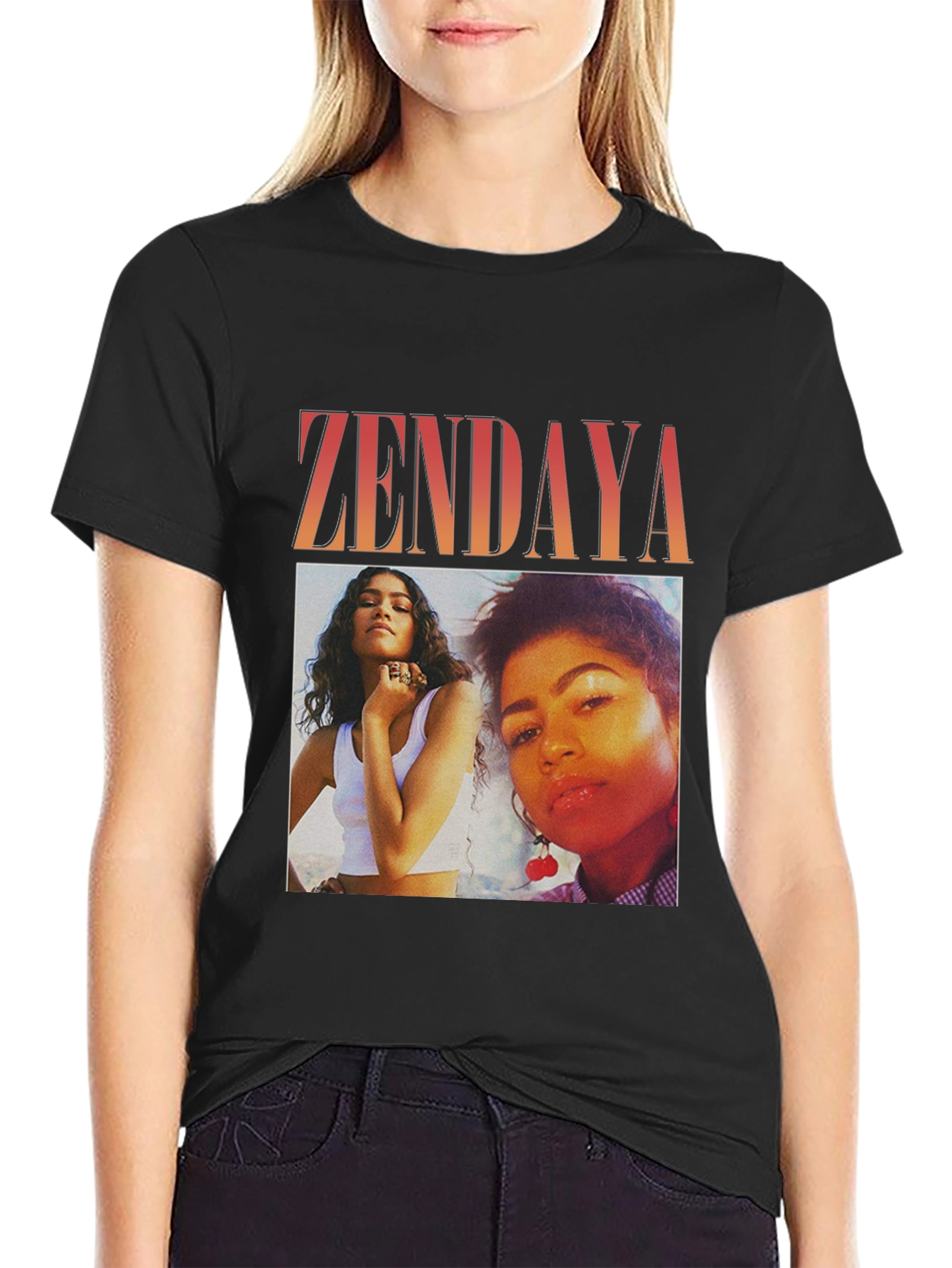 Zendaya Graphic Tee - Trendy Photo Print T-Shirt