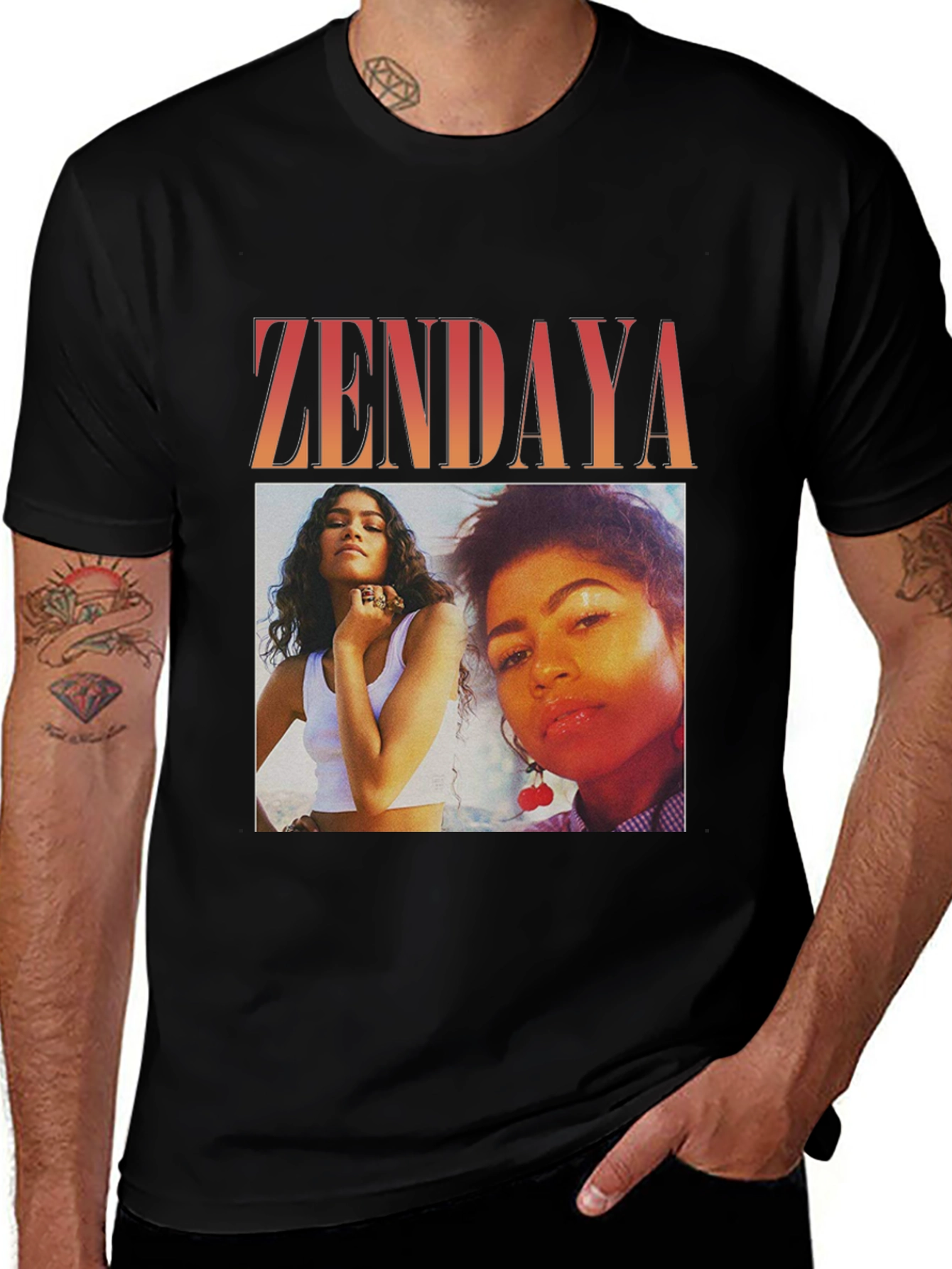 Zendaya Graphic Tee - Trendy Photo Print T-Shirt