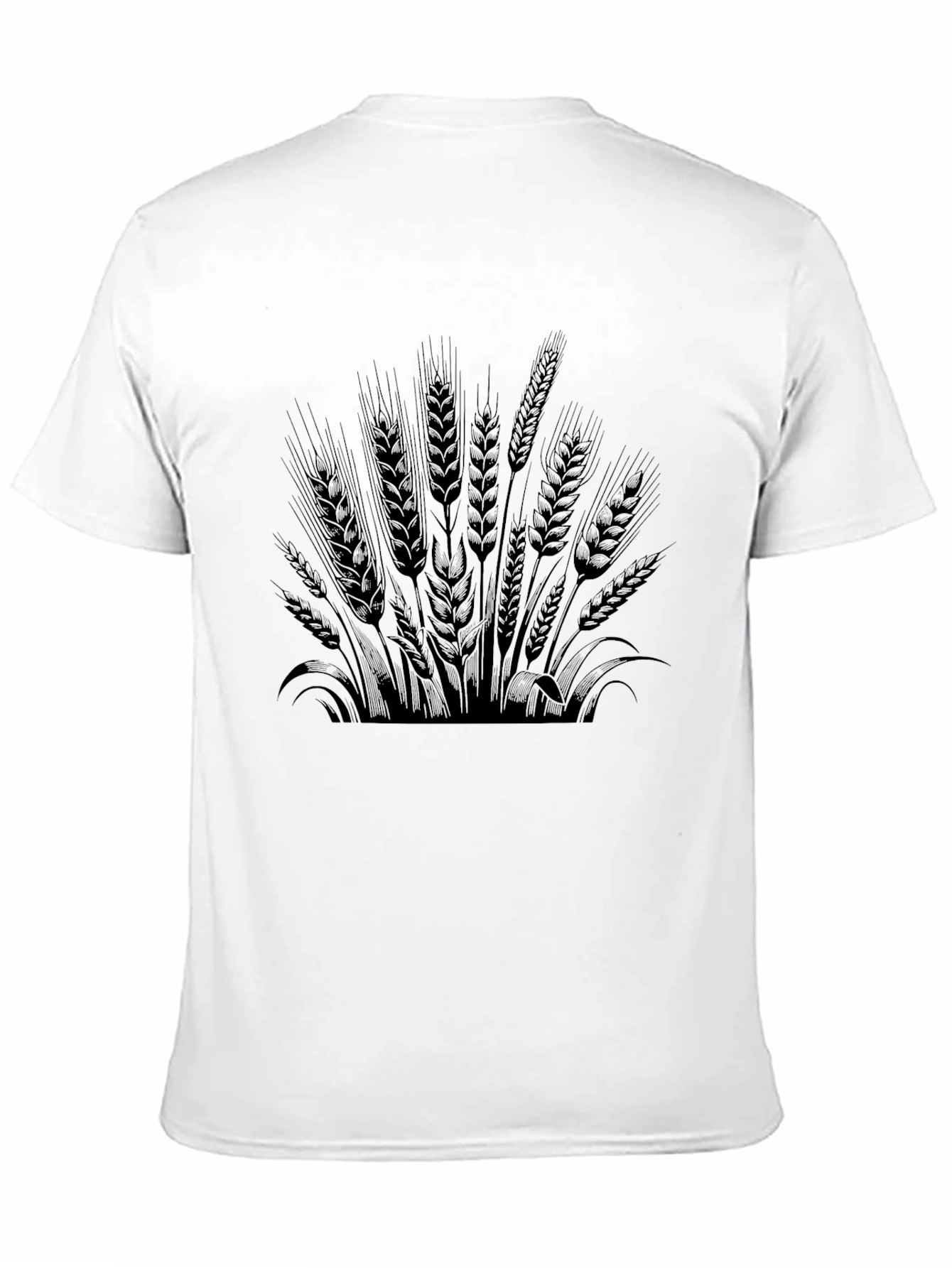 Wheat Graphic Print Black T-Shirt