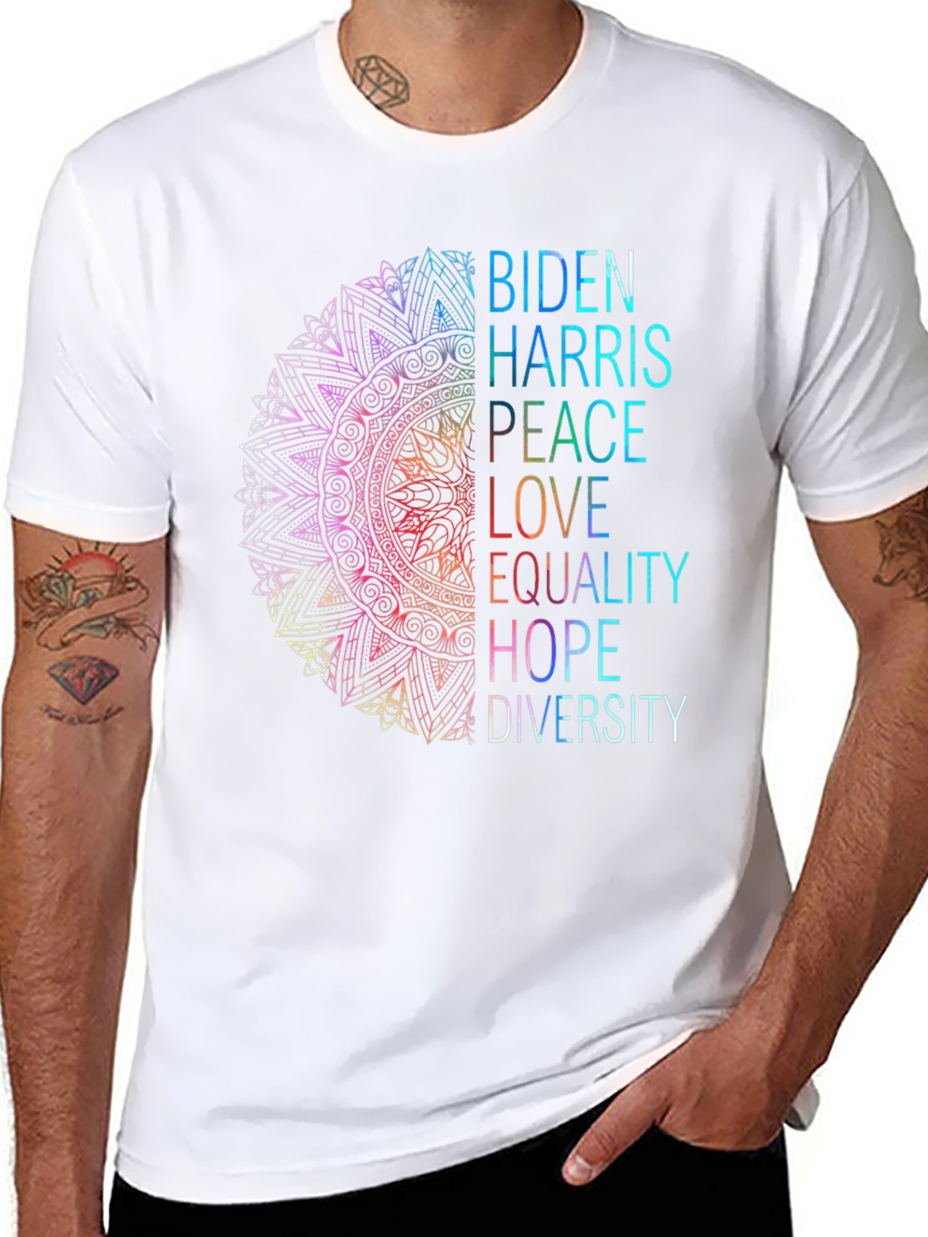 Biden Harris Diversity Graphic T-Shirt