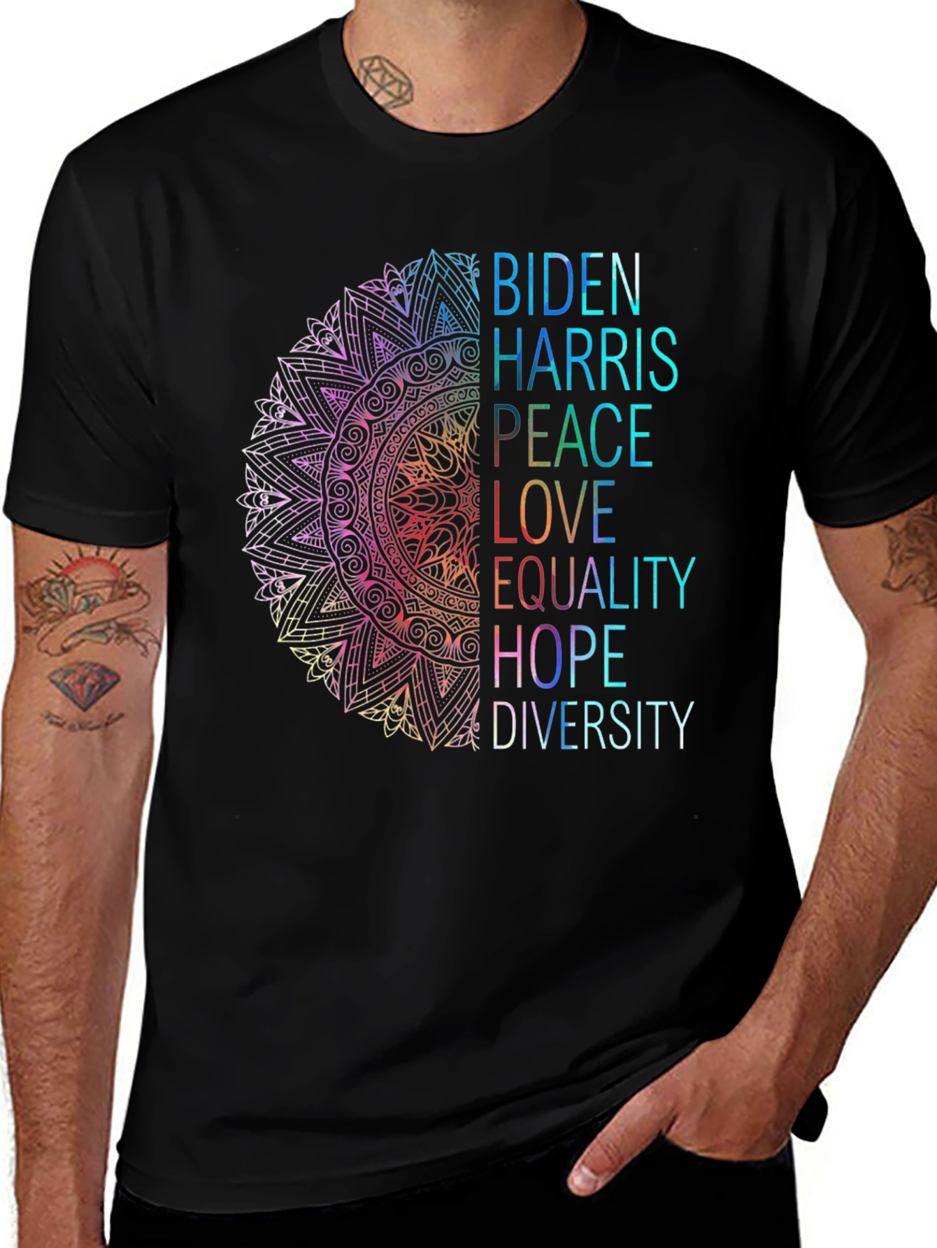 Biden Harris Diversity Graphic T-Shirt