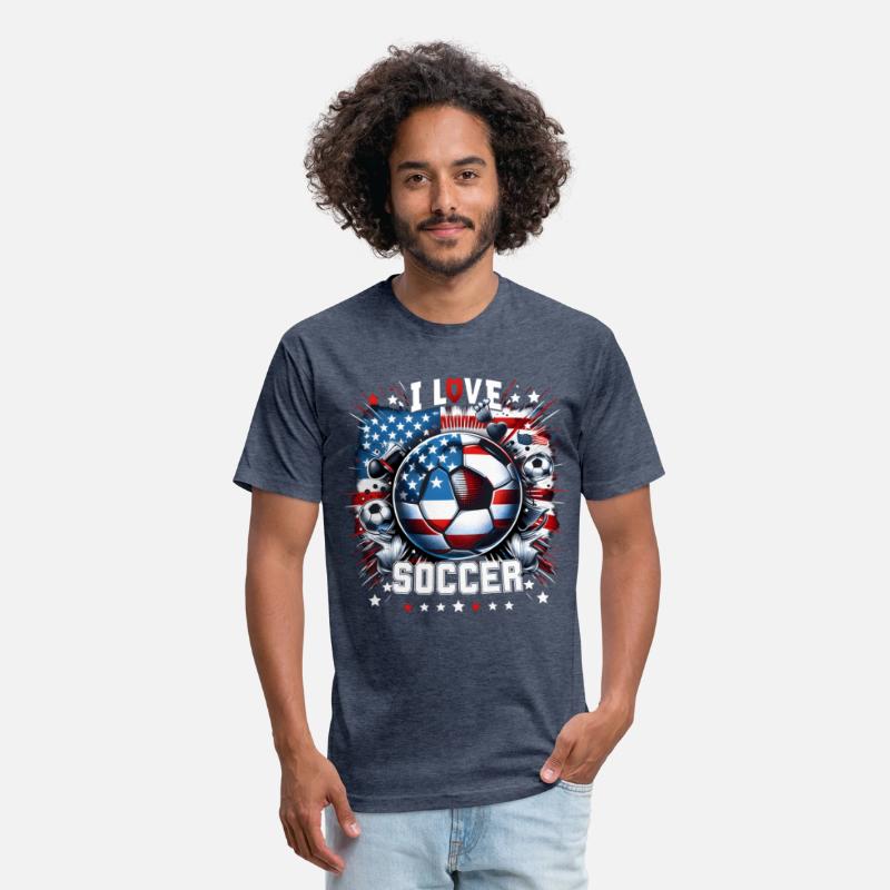 2024 I Love Soccer: Patriotic Passion Tee