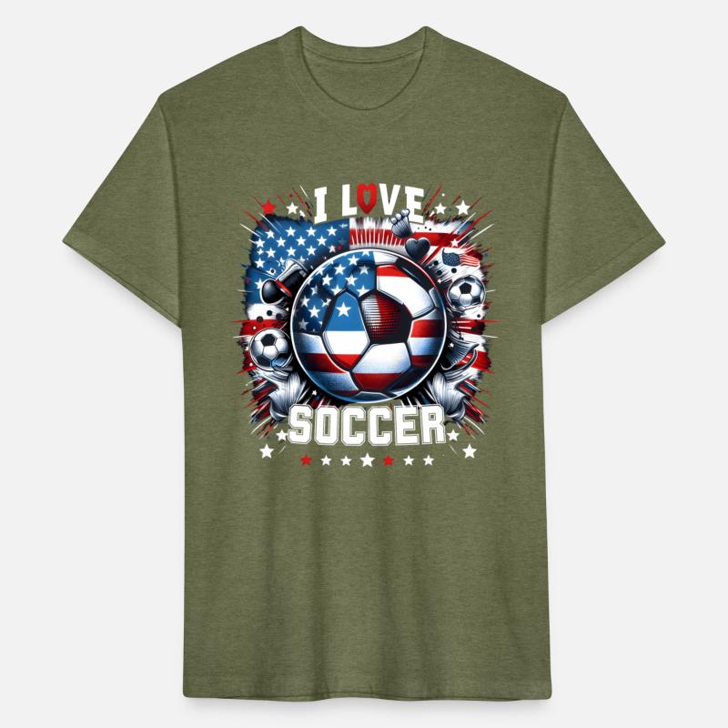 2024 I Love Soccer: Patriotic Passion Tee