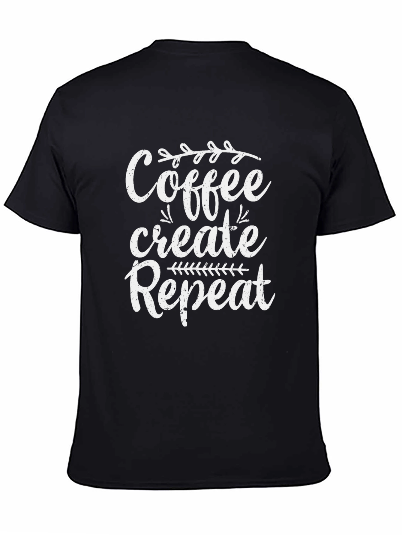 Coffee Create Repeat Graphic Tee - Black