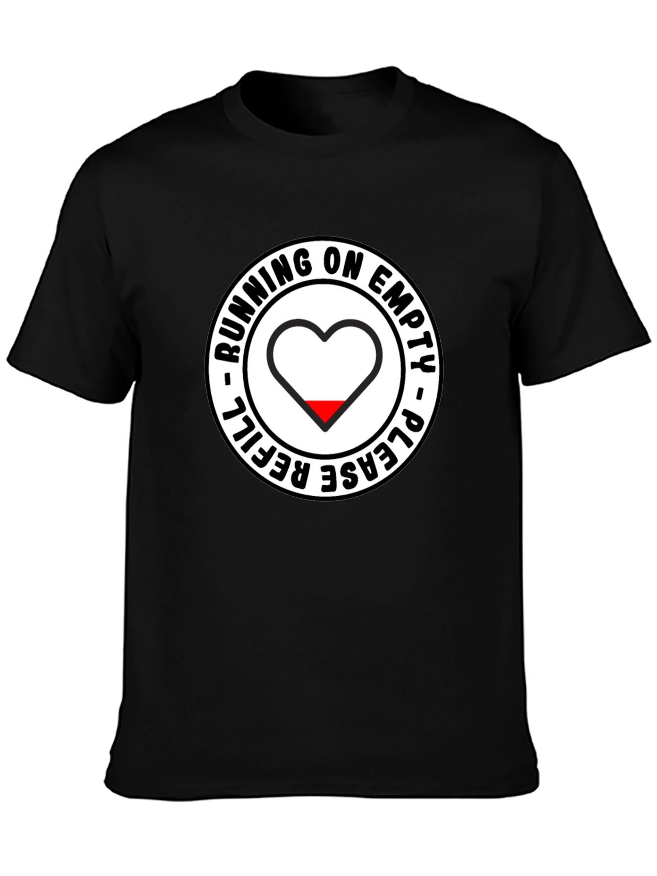 Running On Empty T-Shirt - Funny Novelty Tee