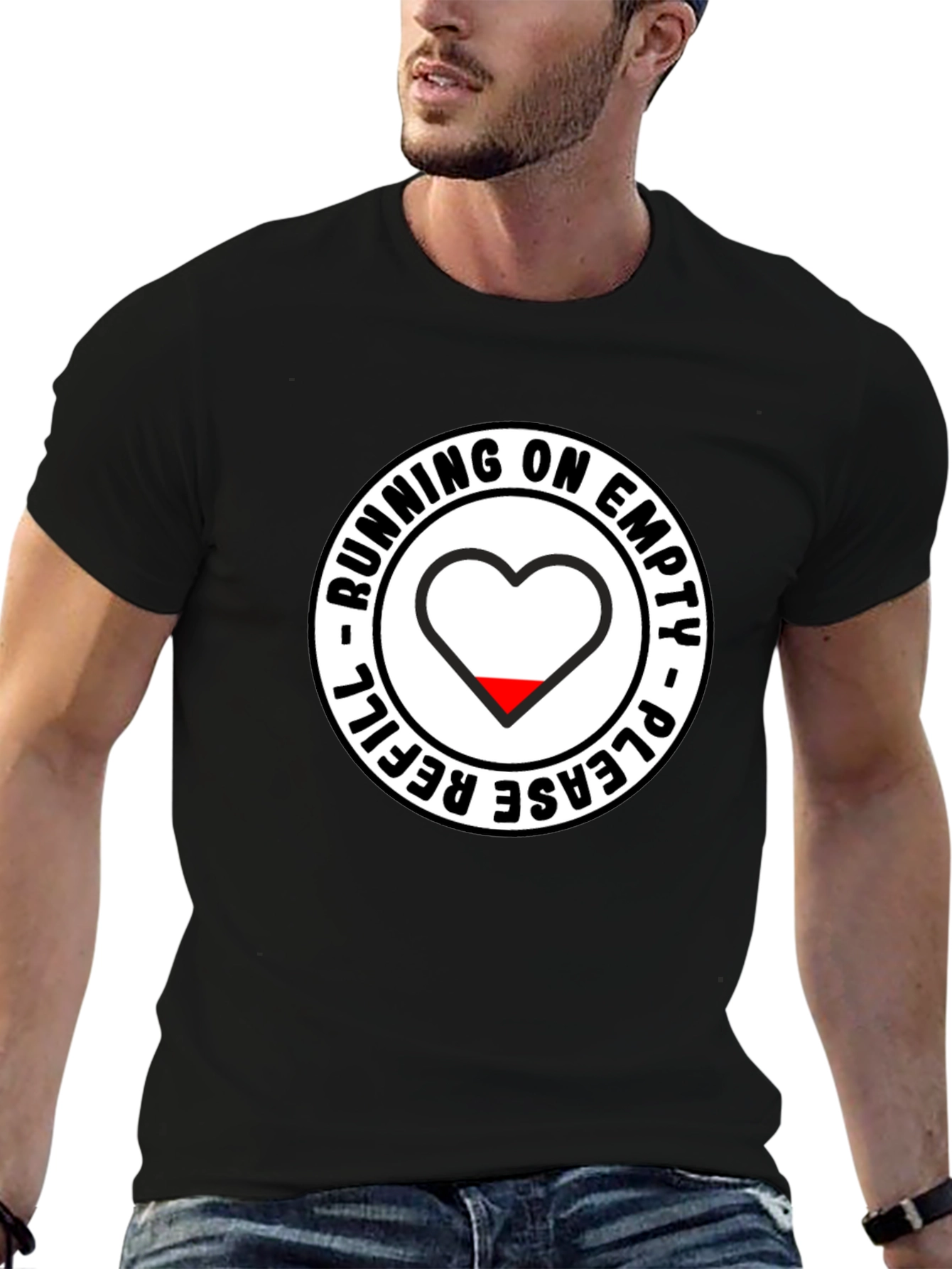 Running On Empty T-Shirt - Funny Novelty Tee
