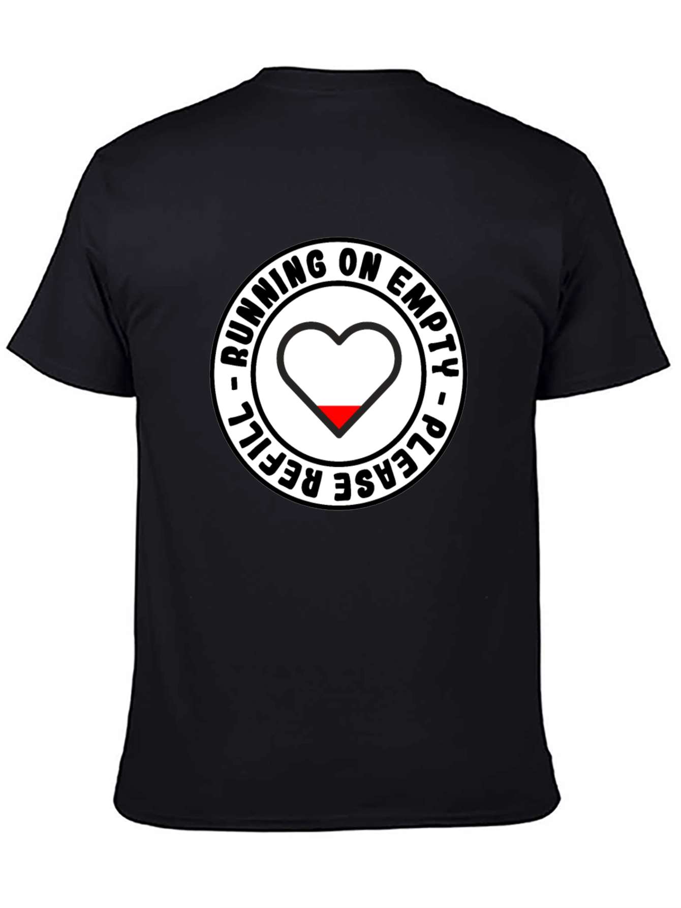 Running On Empty T-Shirt - Funny Novelty Tee
