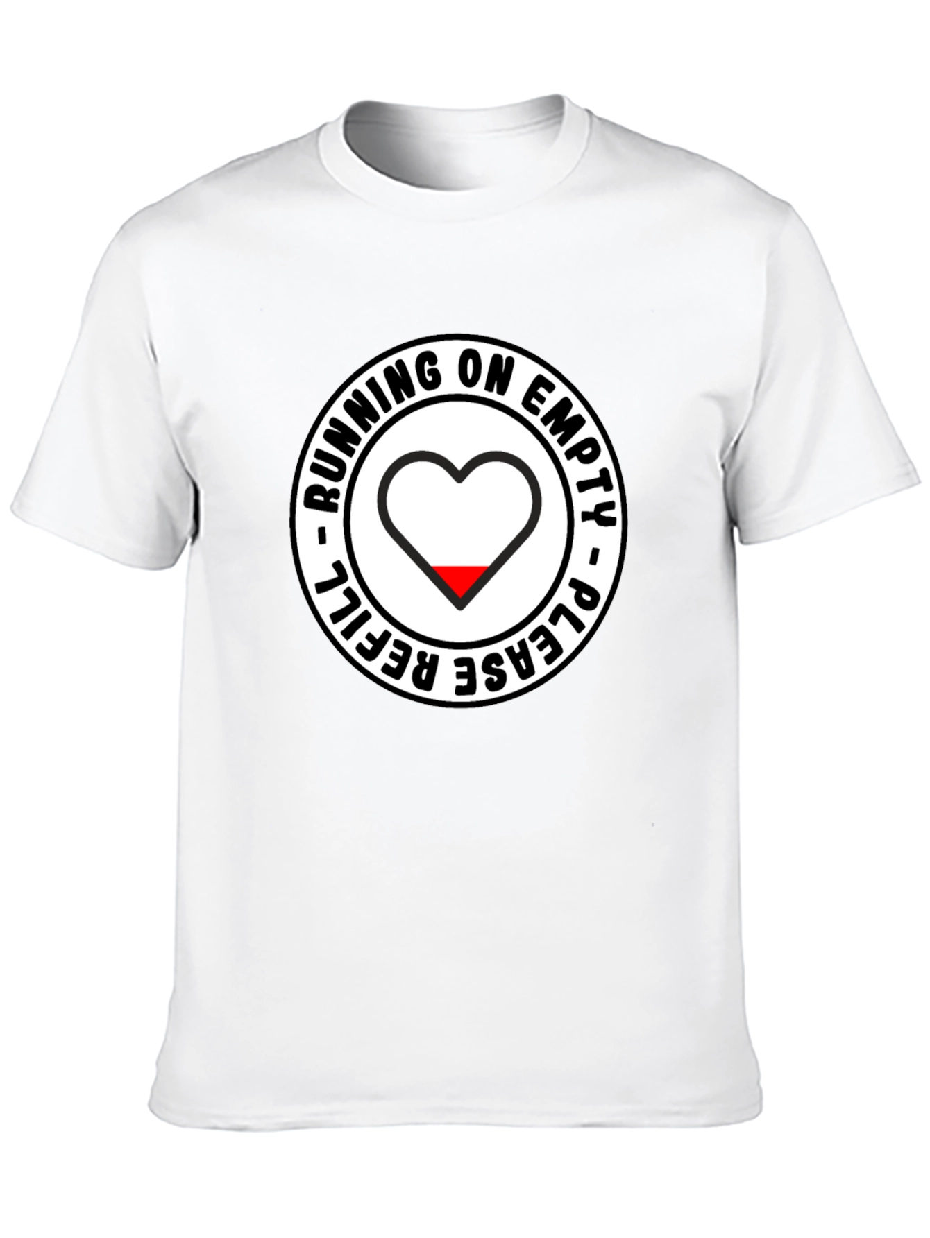 Running On Empty T-Shirt - Funny Novelty Tee