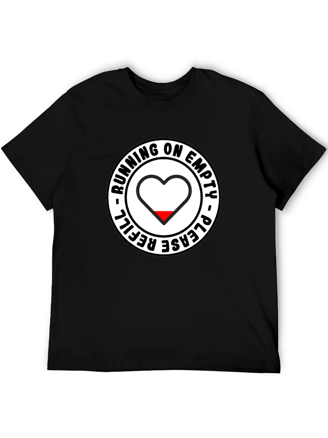 Running On Empty T-Shirt - Funny Novelty Tee