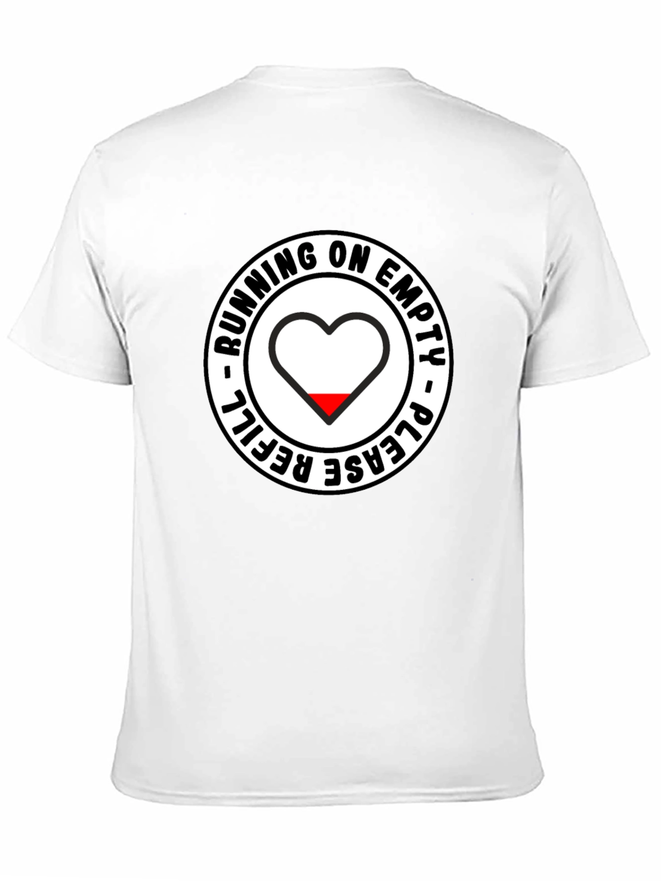 Running On Empty T-Shirt - Funny Novelty Tee