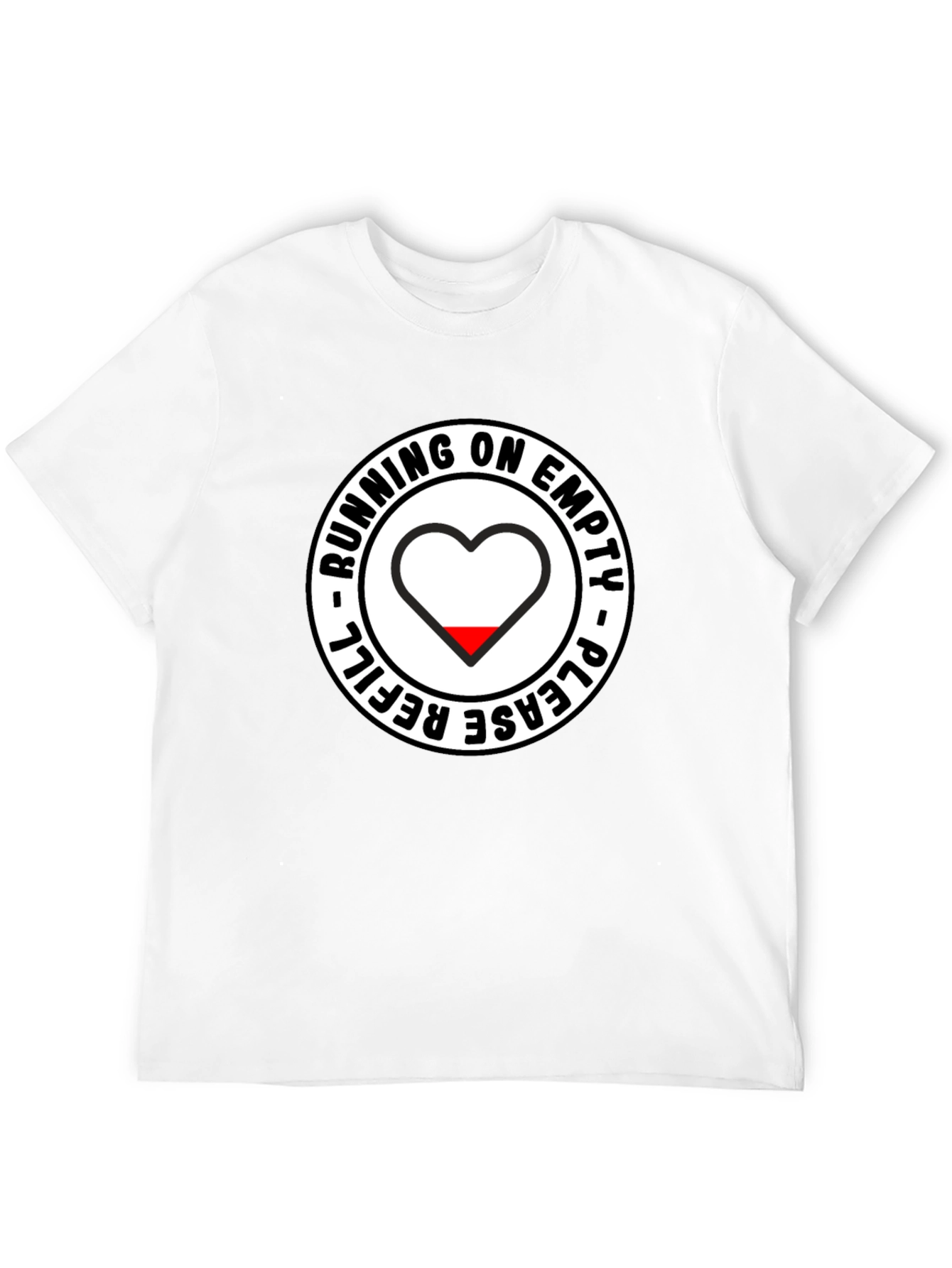Running On Empty T-Shirt - Funny Novelty Tee