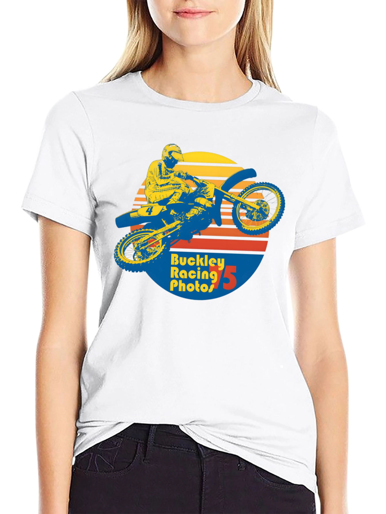 Retro Motocross Graphic T-Shirt - Buckley Racing Photos