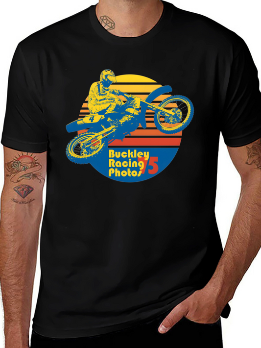 Retro Motocross Graphic T-Shirt - Buckley Racing Photos