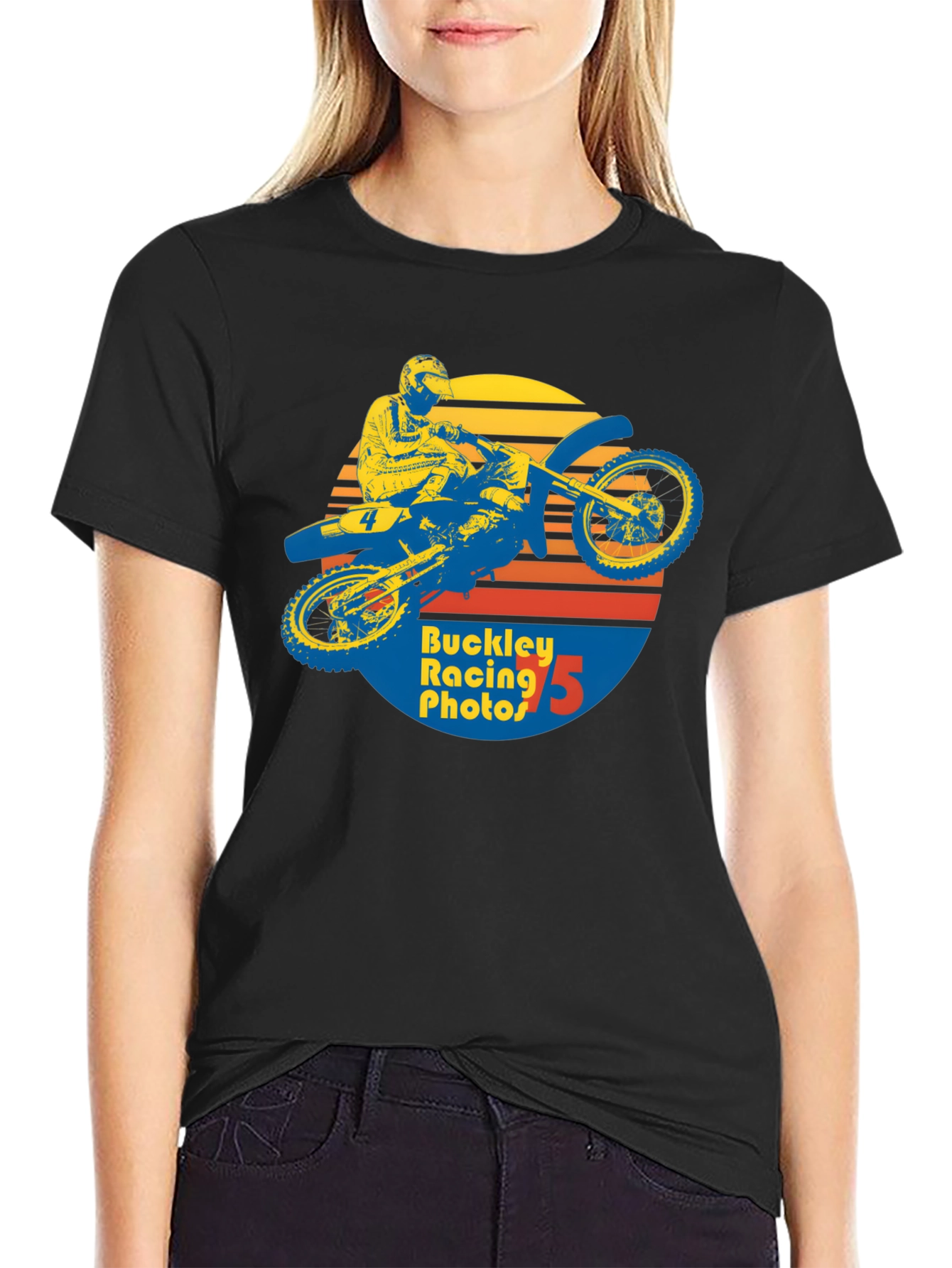 Retro Motocross Graphic T-Shirt - Buckley Racing Photos