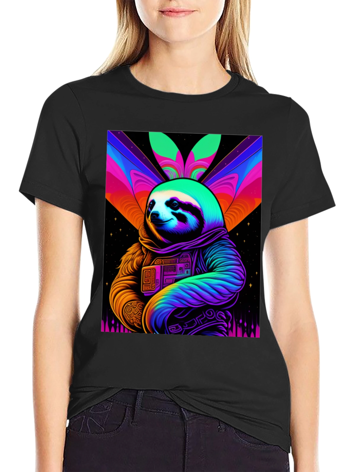 Retro Sloth Astronaut T-Shirt