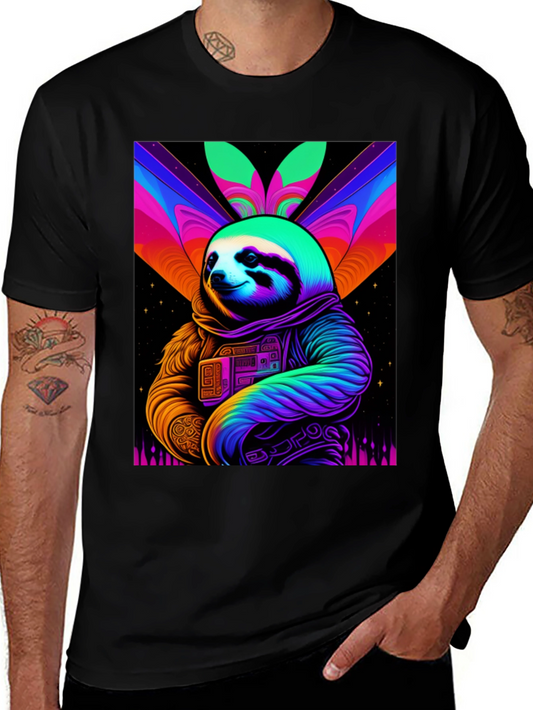 Retro Sloth Astronaut T-Shirt