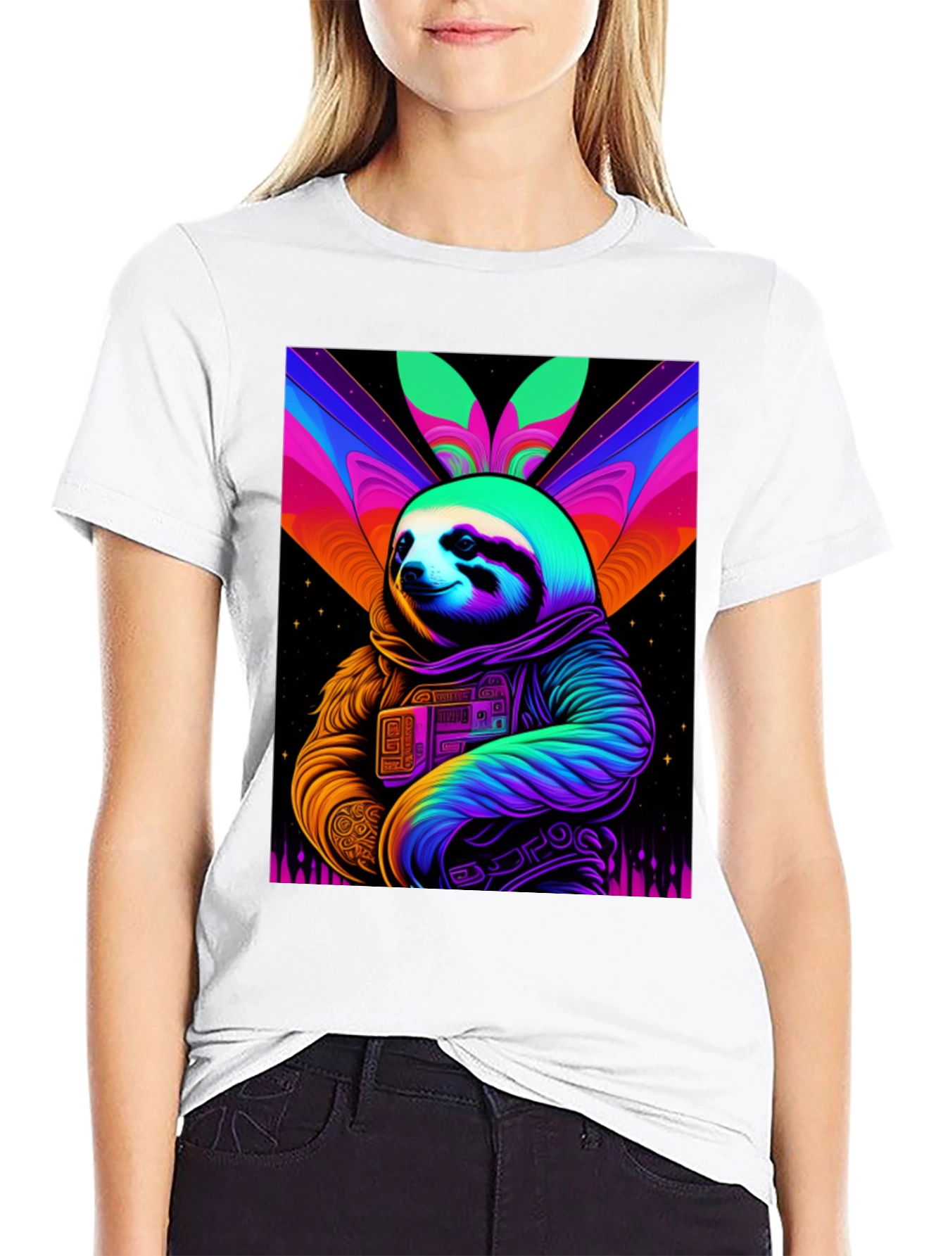 Retro Sloth Astronaut T-Shirt