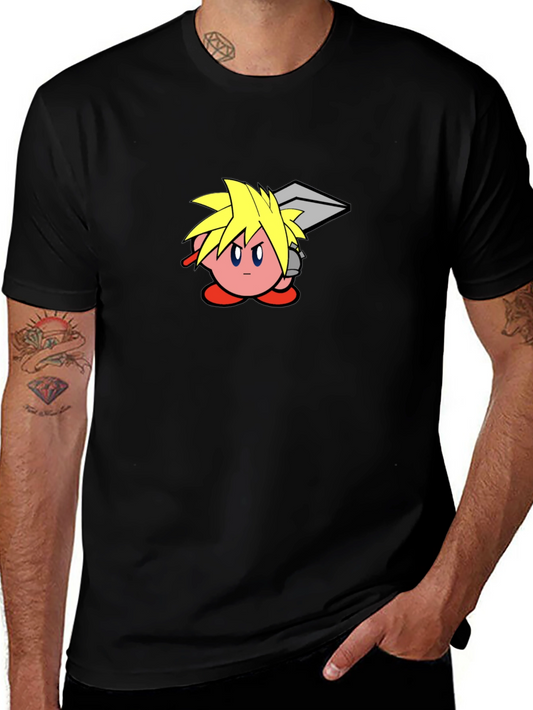 Kirby Cloud T-Shirt - Black Cotton Graphic Tee