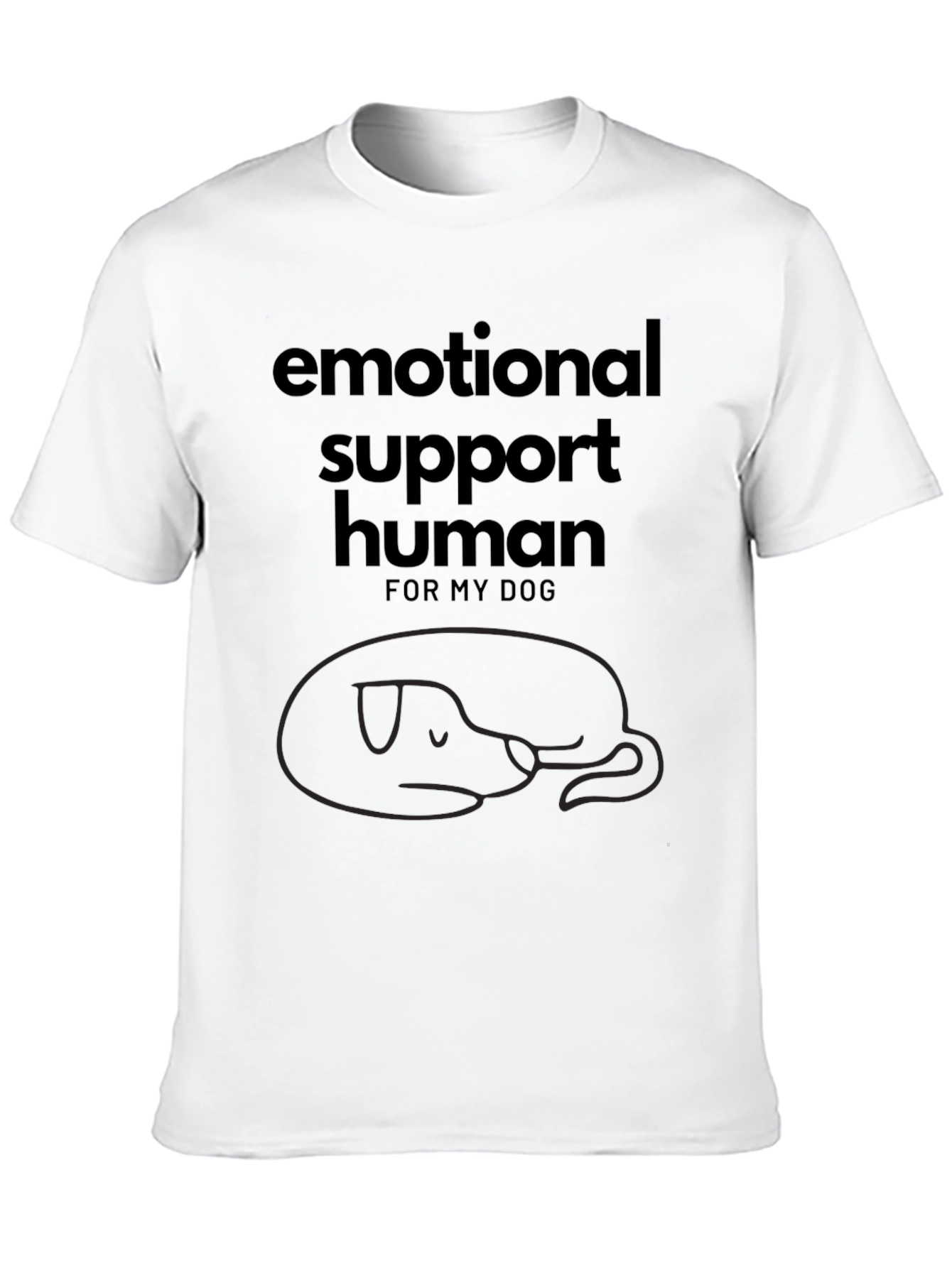 Emotional Support Human Dog T-Shirt