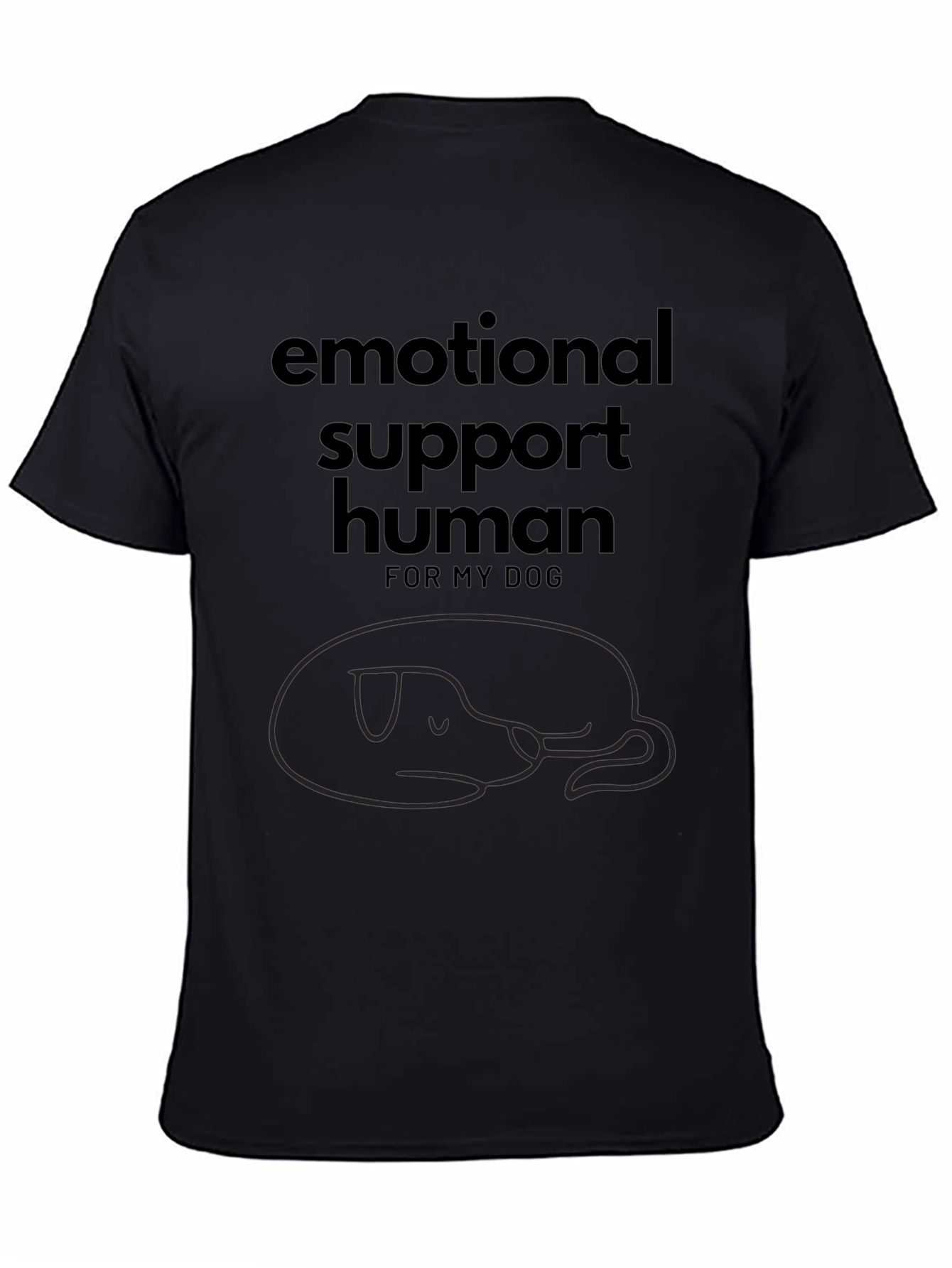 Emotional Support Human Dog T-Shirt