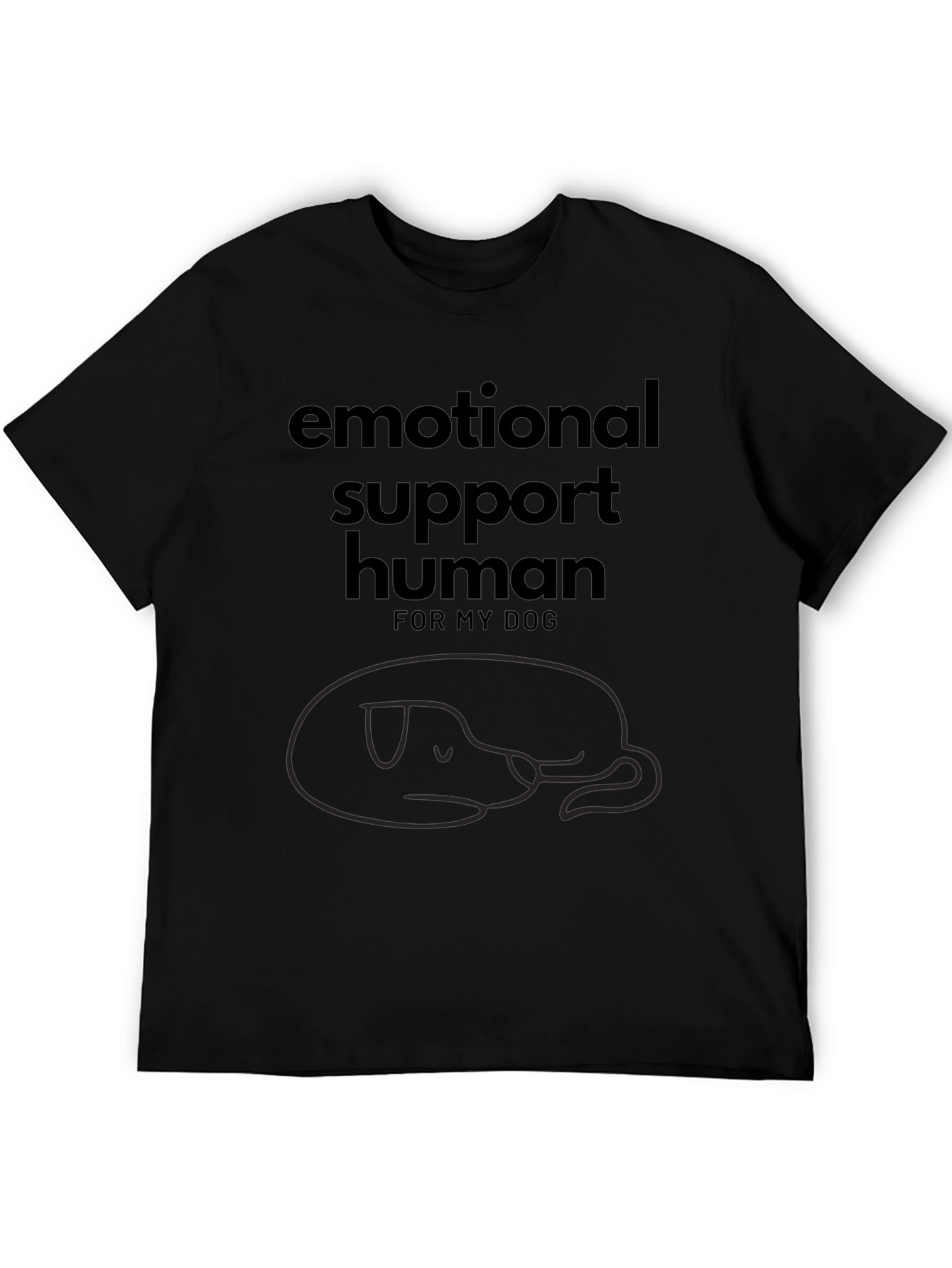 Emotional Support Human Dog T-Shirt