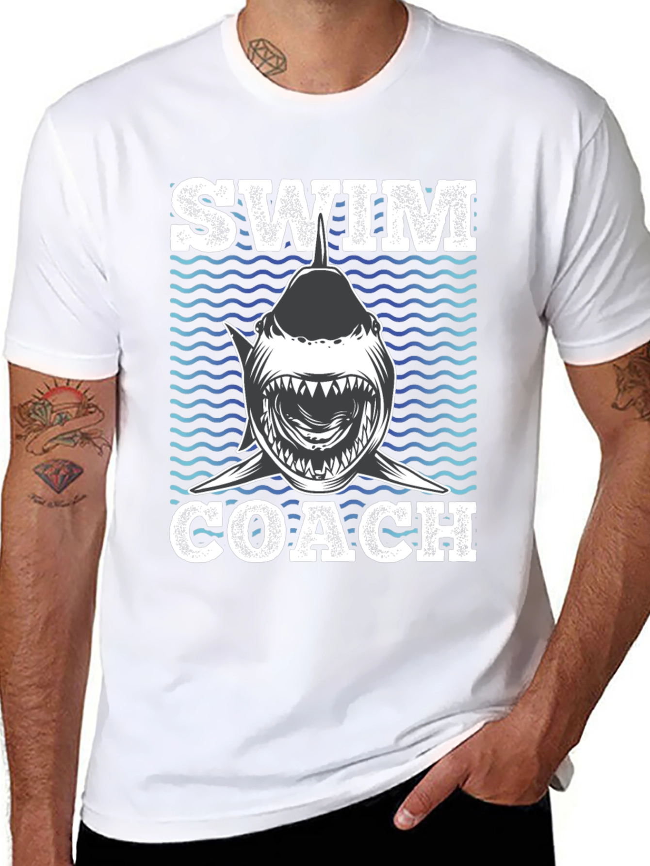 Swim Coach Shark T-Shirt