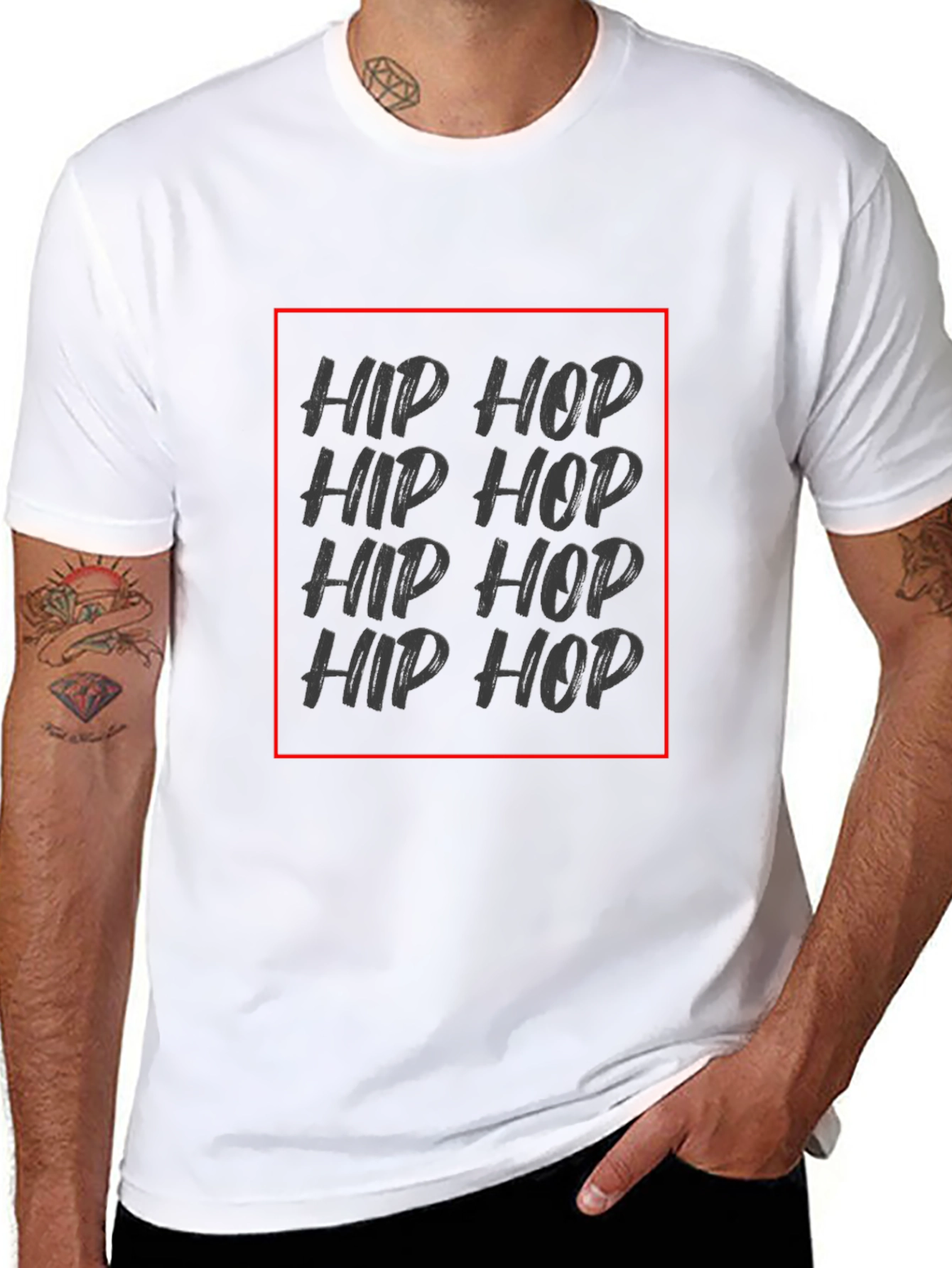 Hip Hop Graphic Black Tee
