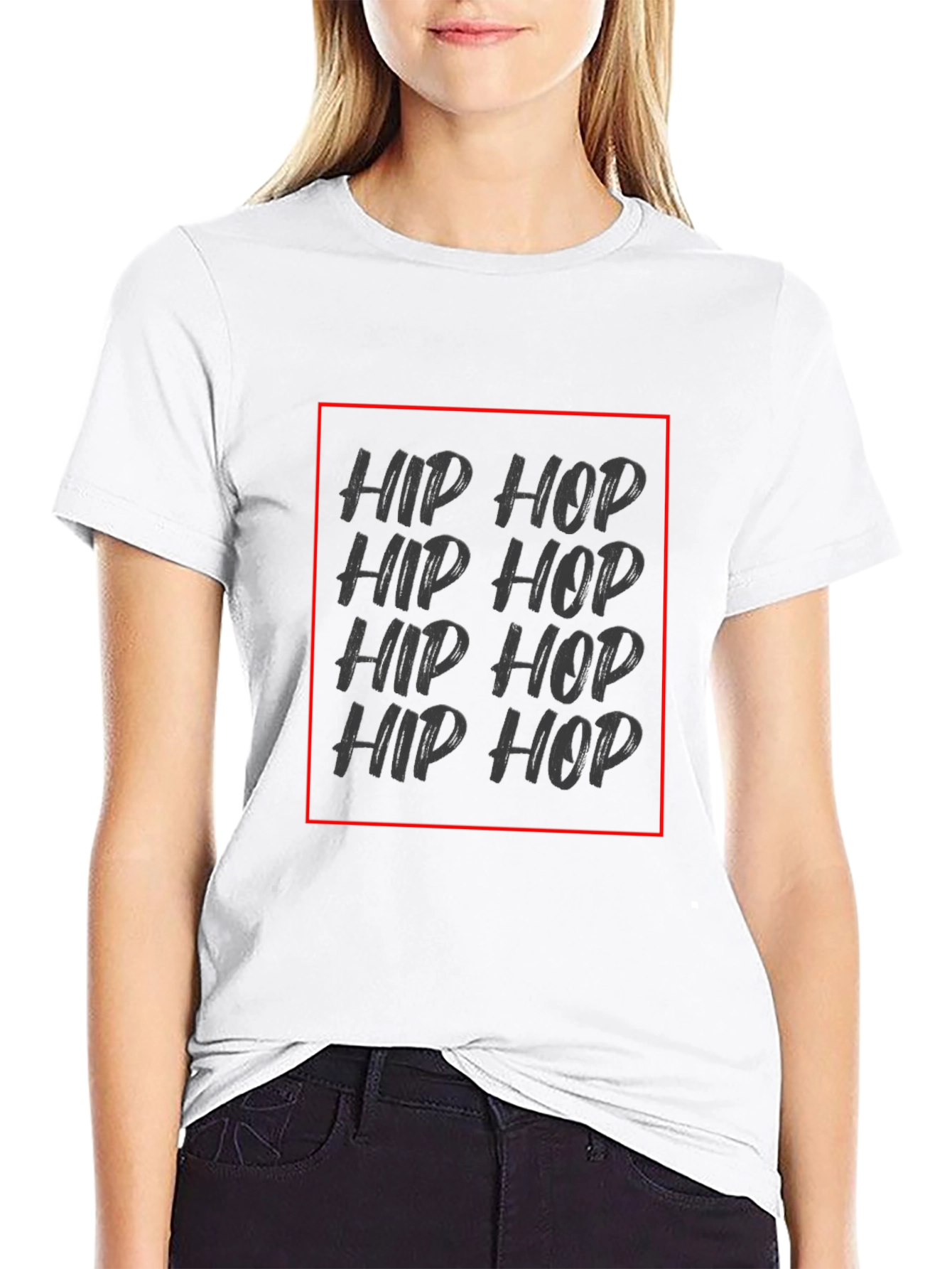 Hip Hop Graphic Black Tee