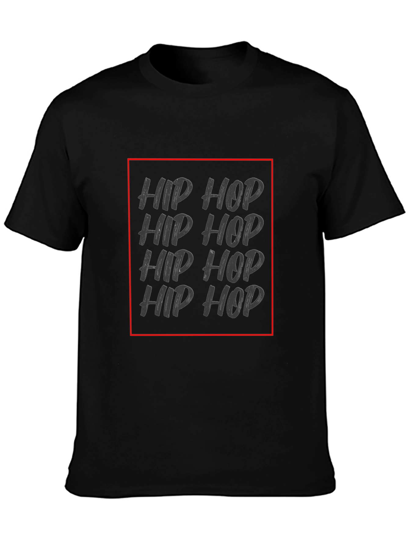 Hip Hop Graphic Black Tee