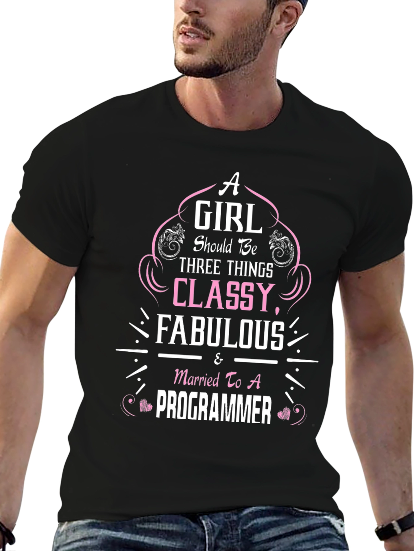 Classy & Fabulous Programmer Wife T-Shirt