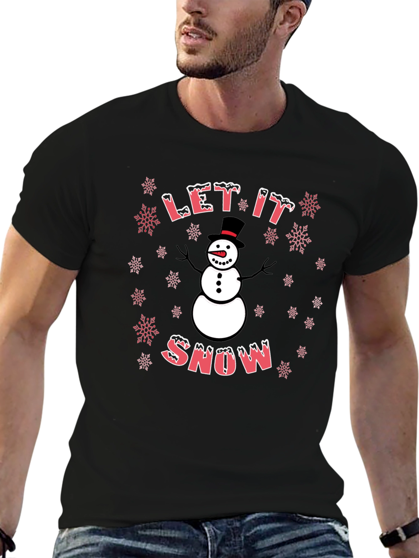 Let It Snow Snowman Graphic Tee