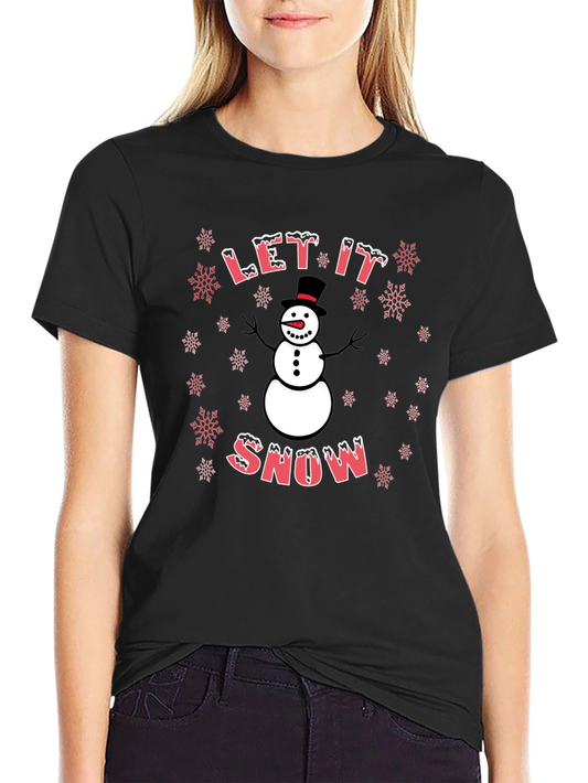 Let It Snow Snowman Graphic Tee