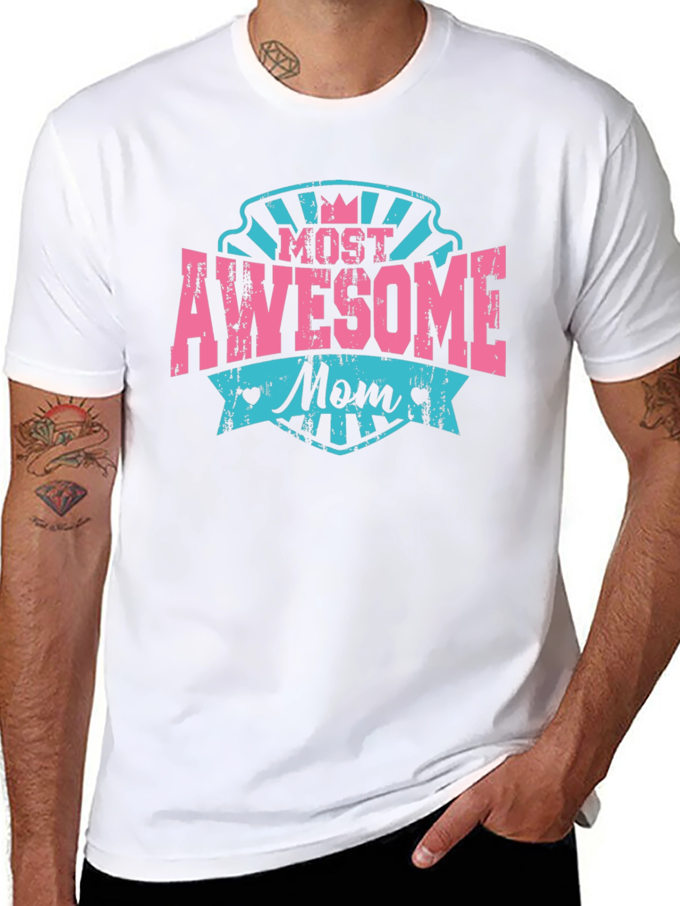 Awesome Mom Black T-Shirt - Mothers Day Gift