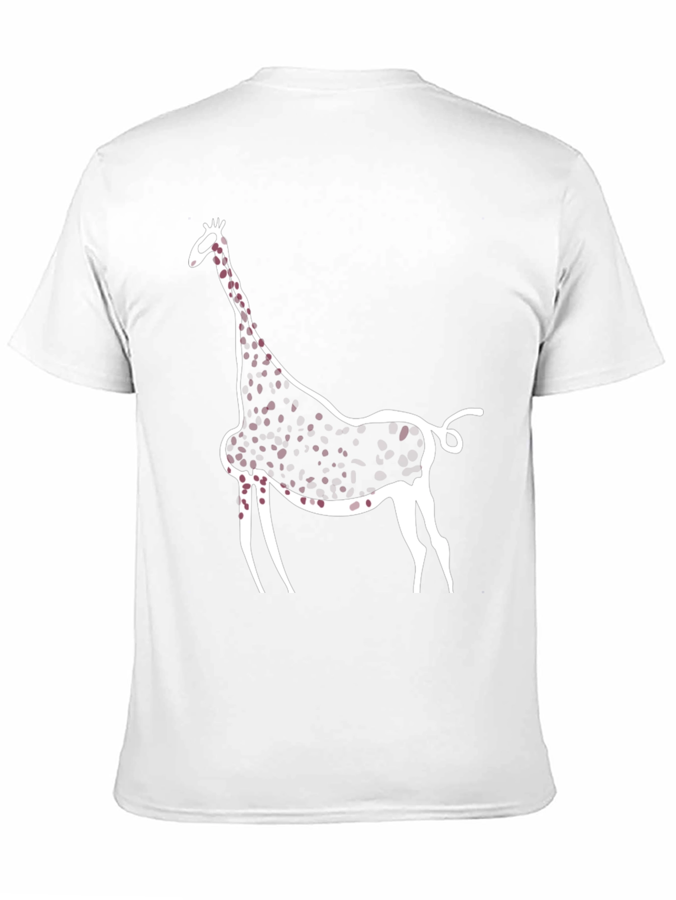 Abstract Giraffe Print Black T-Shirt
