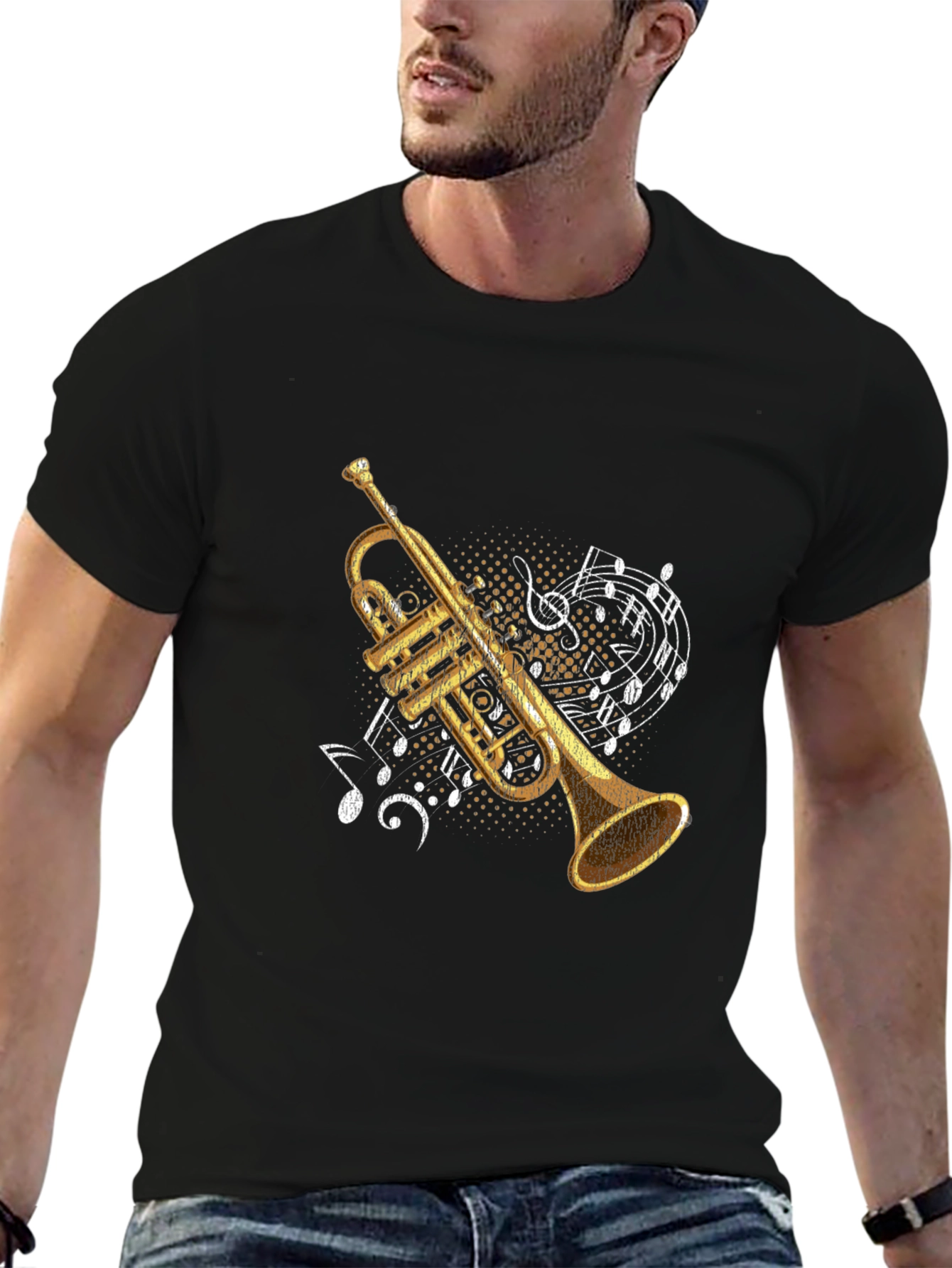Trumpet Graphic Tee - Music Lovers T-Shirt