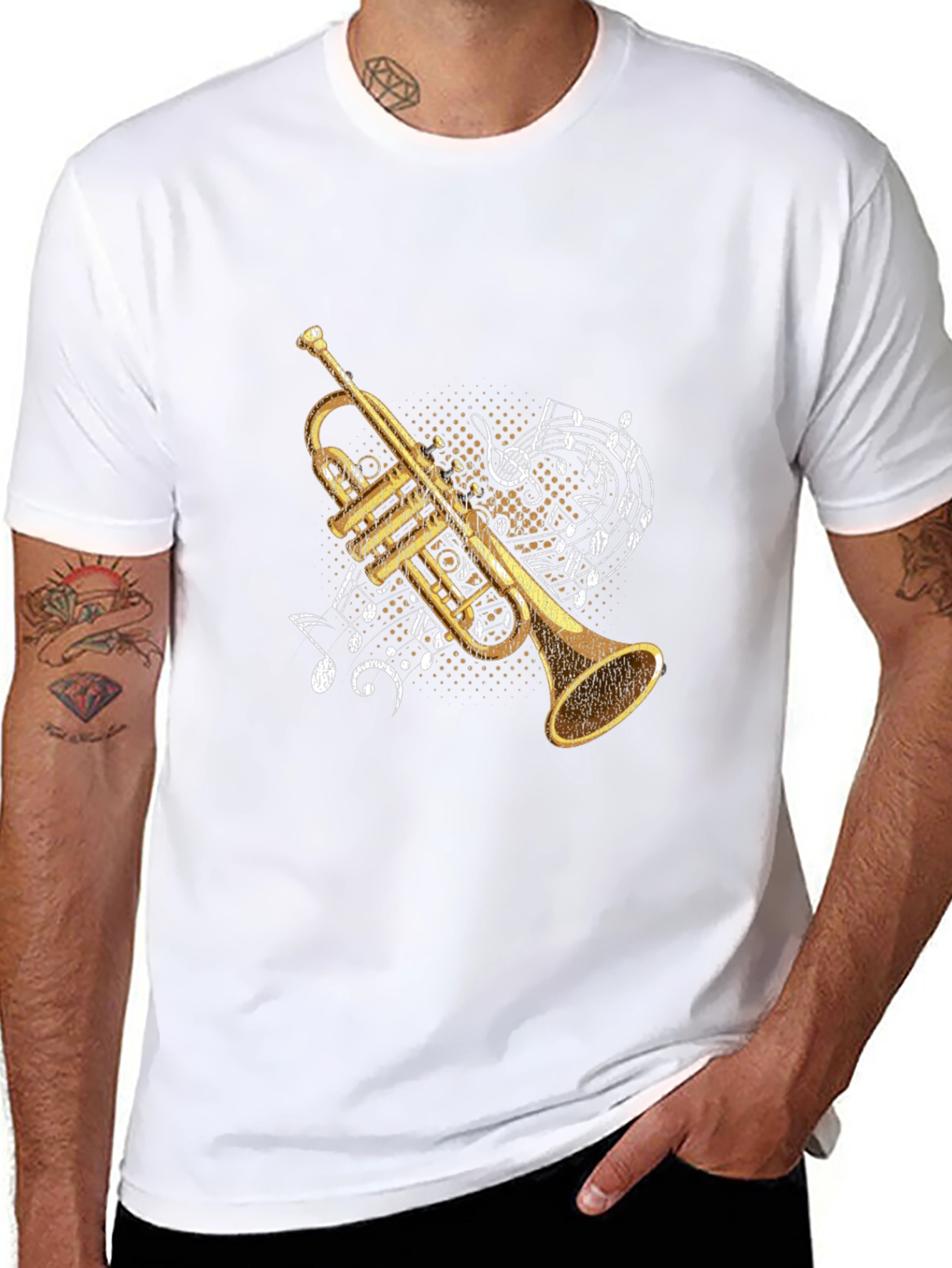 Trumpet Graphic Tee - Music Lovers T-Shirt