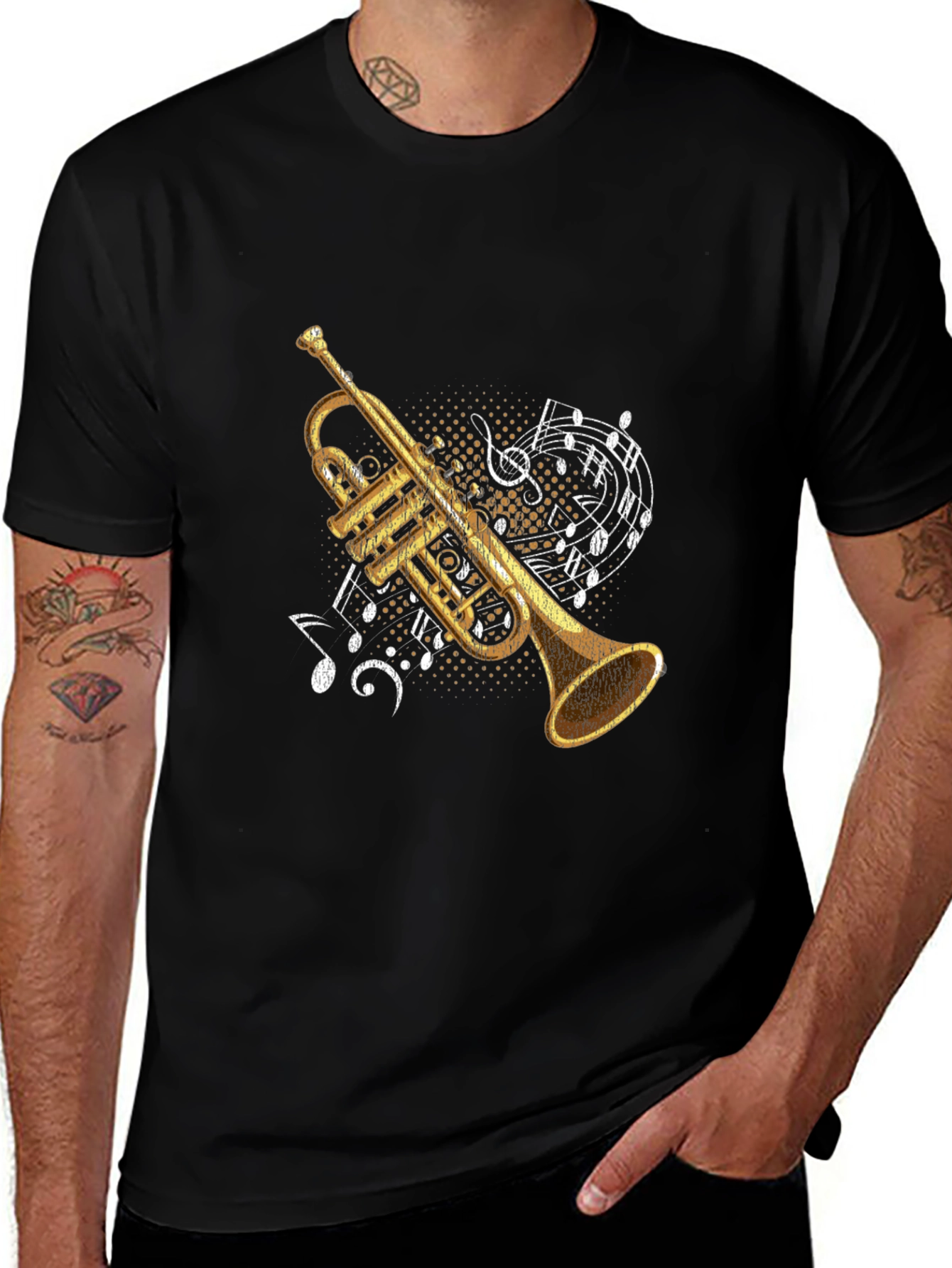 Trumpet Graphic Tee - Music Lovers T-Shirt