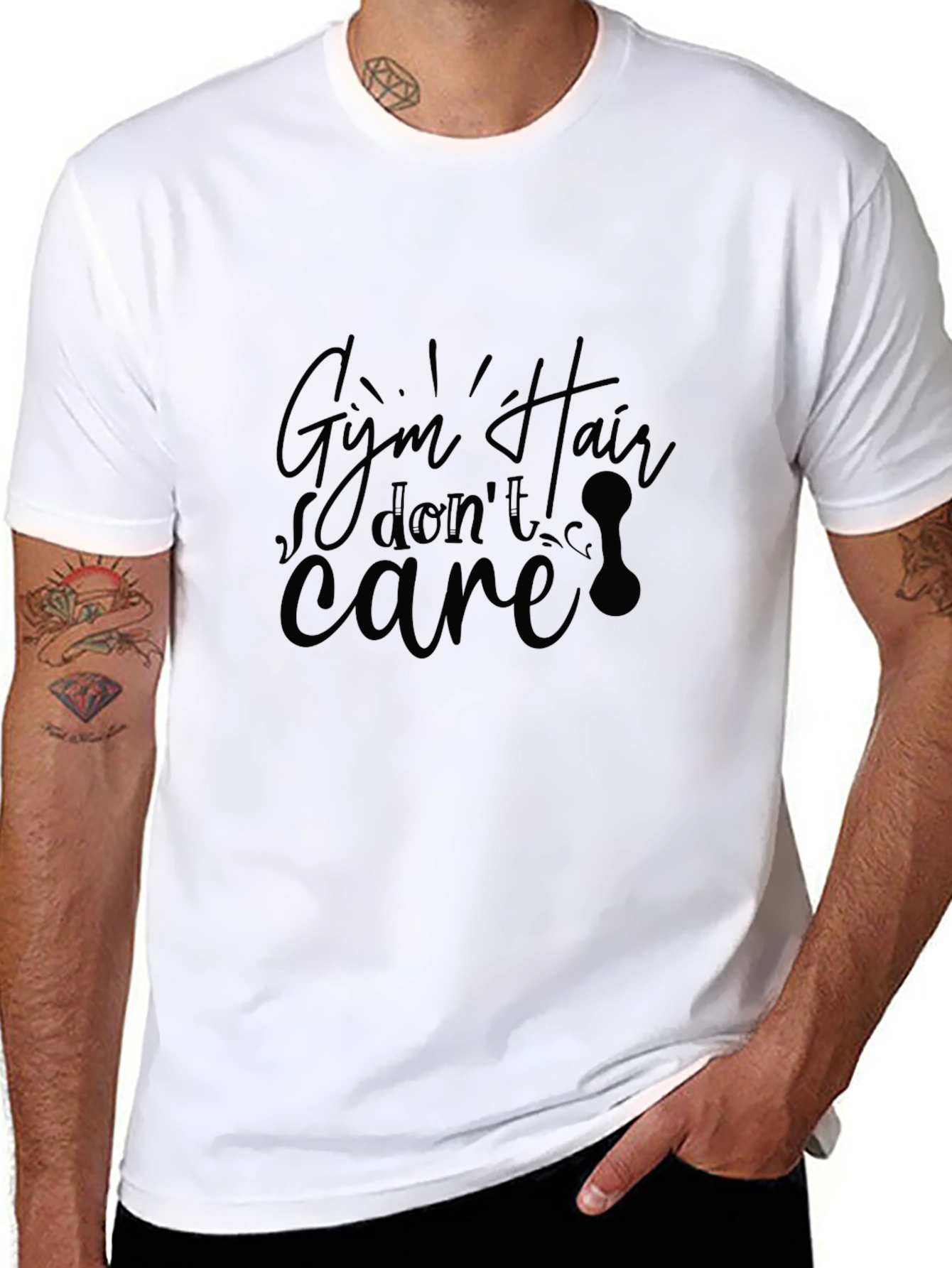 Gym Hair Dont Care Black T-Shirt