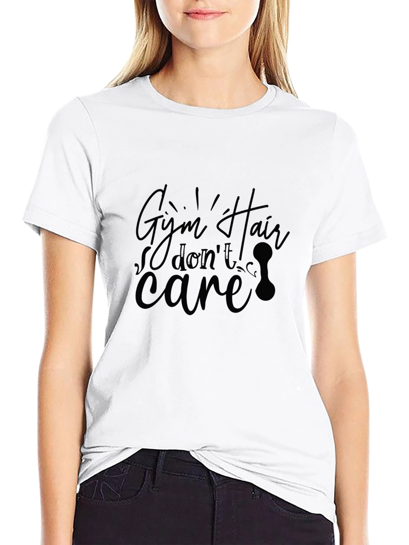 Gym Hair Dont Care Black T-Shirt