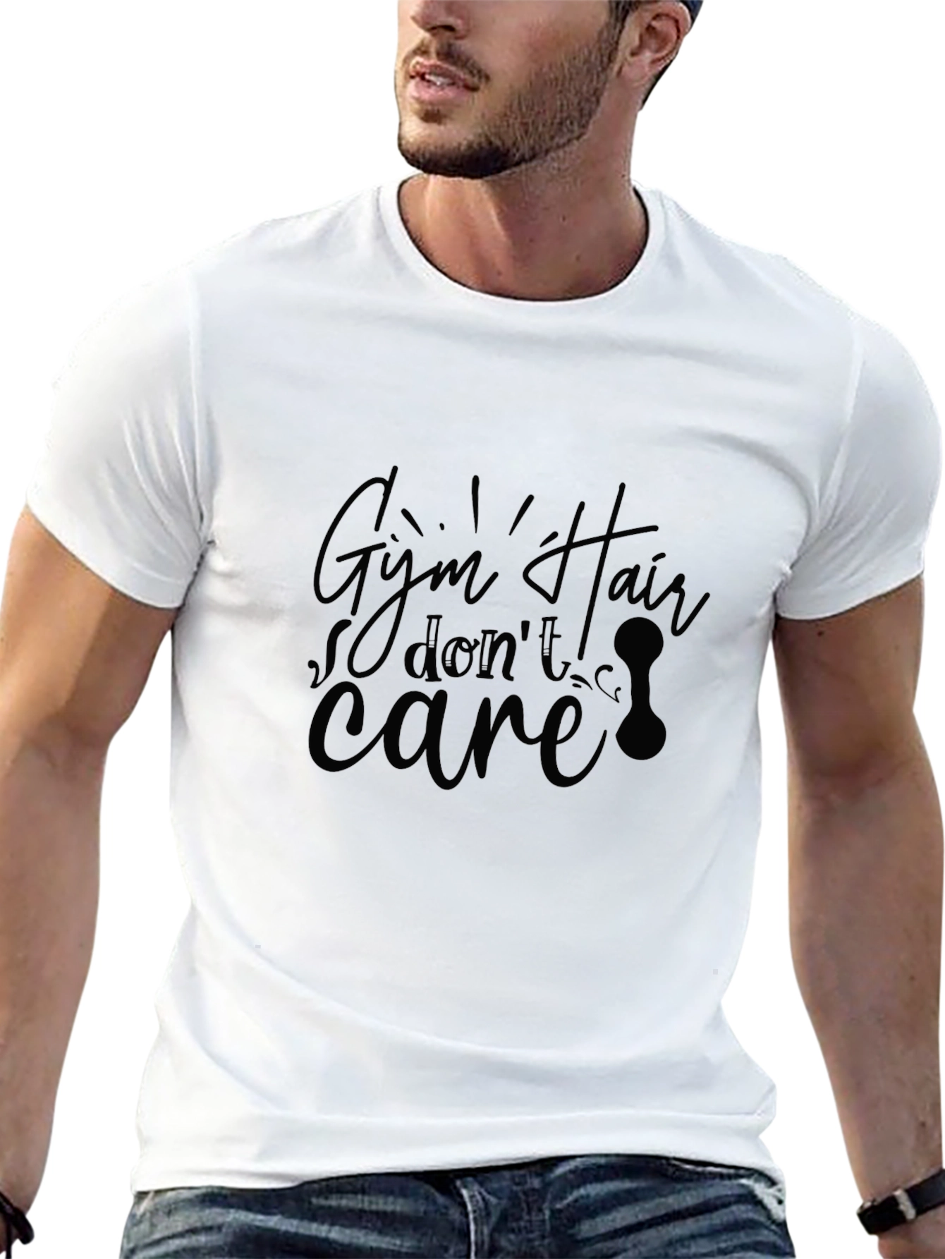 Gym Hair Dont Care Black T-Shirt