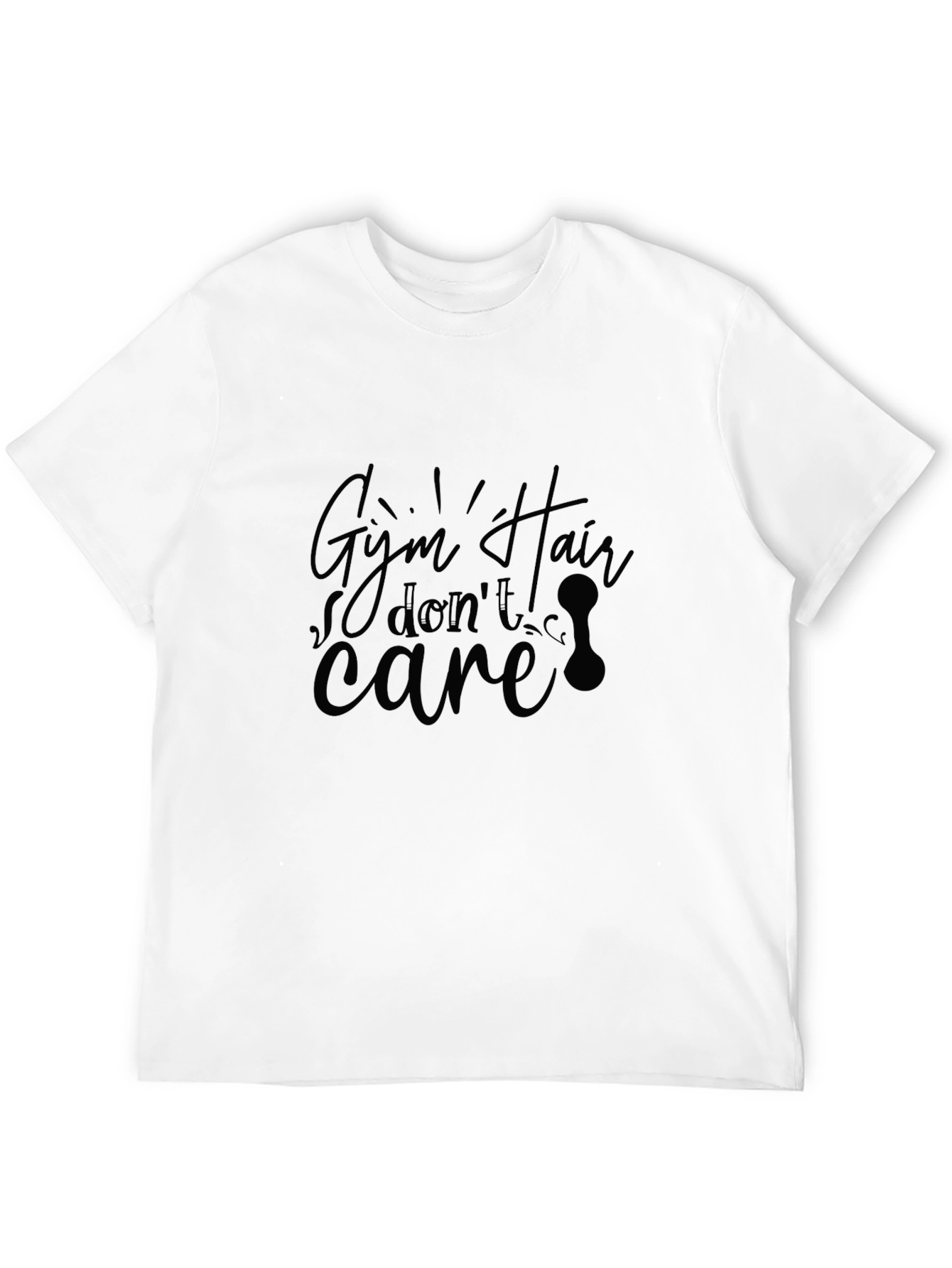 Gym Hair Dont Care Black T-Shirt
