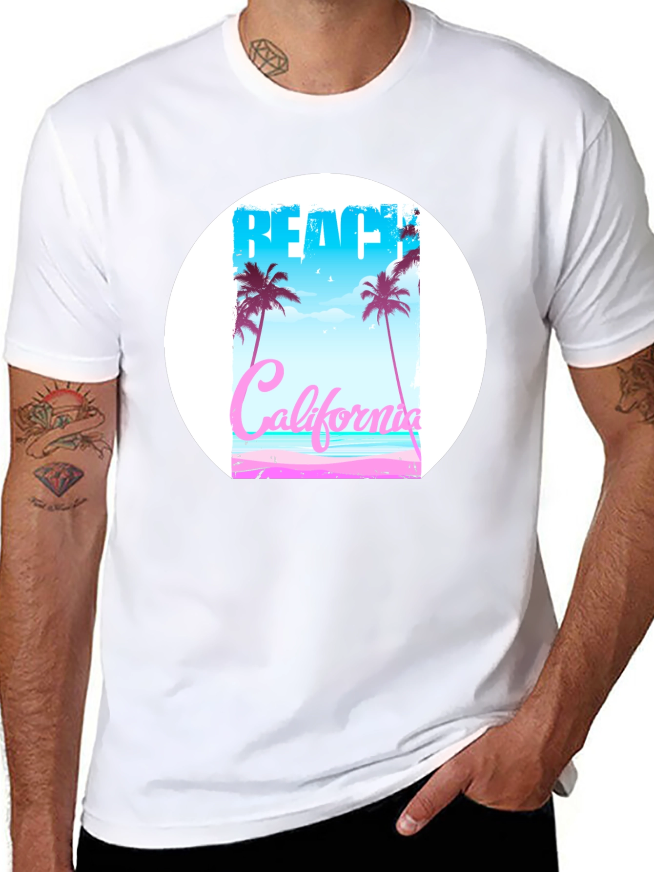 Beach California Graphic T-Shirt