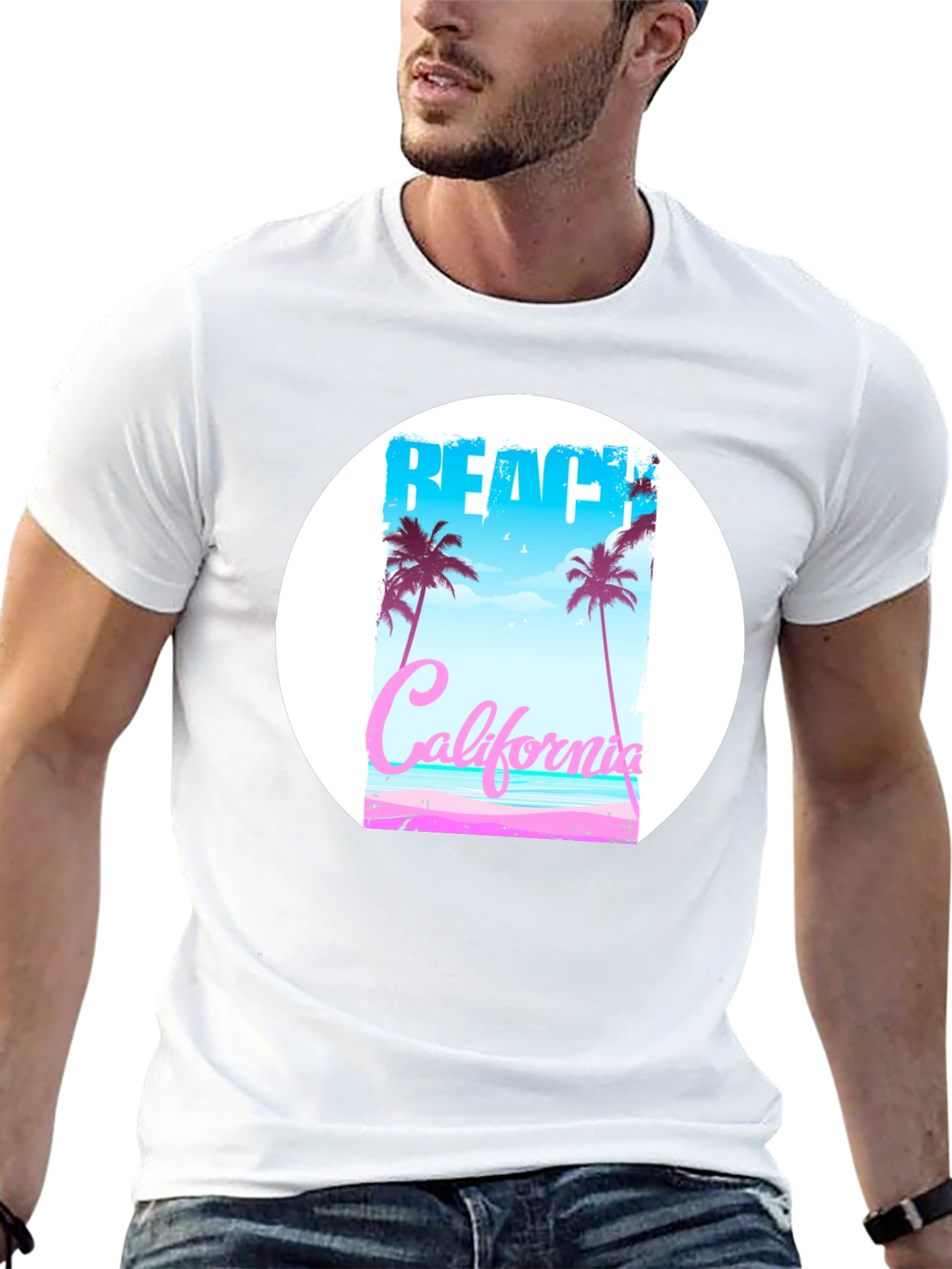 Beach California Graphic T-Shirt