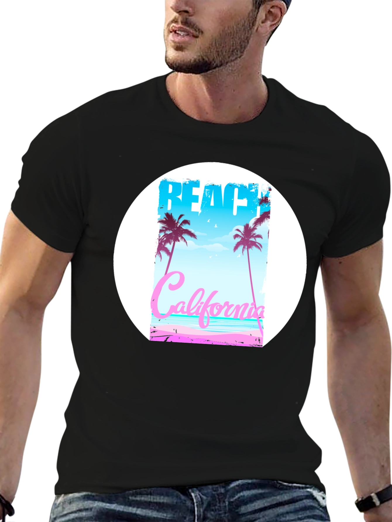 Beach California Graphic T-Shirt