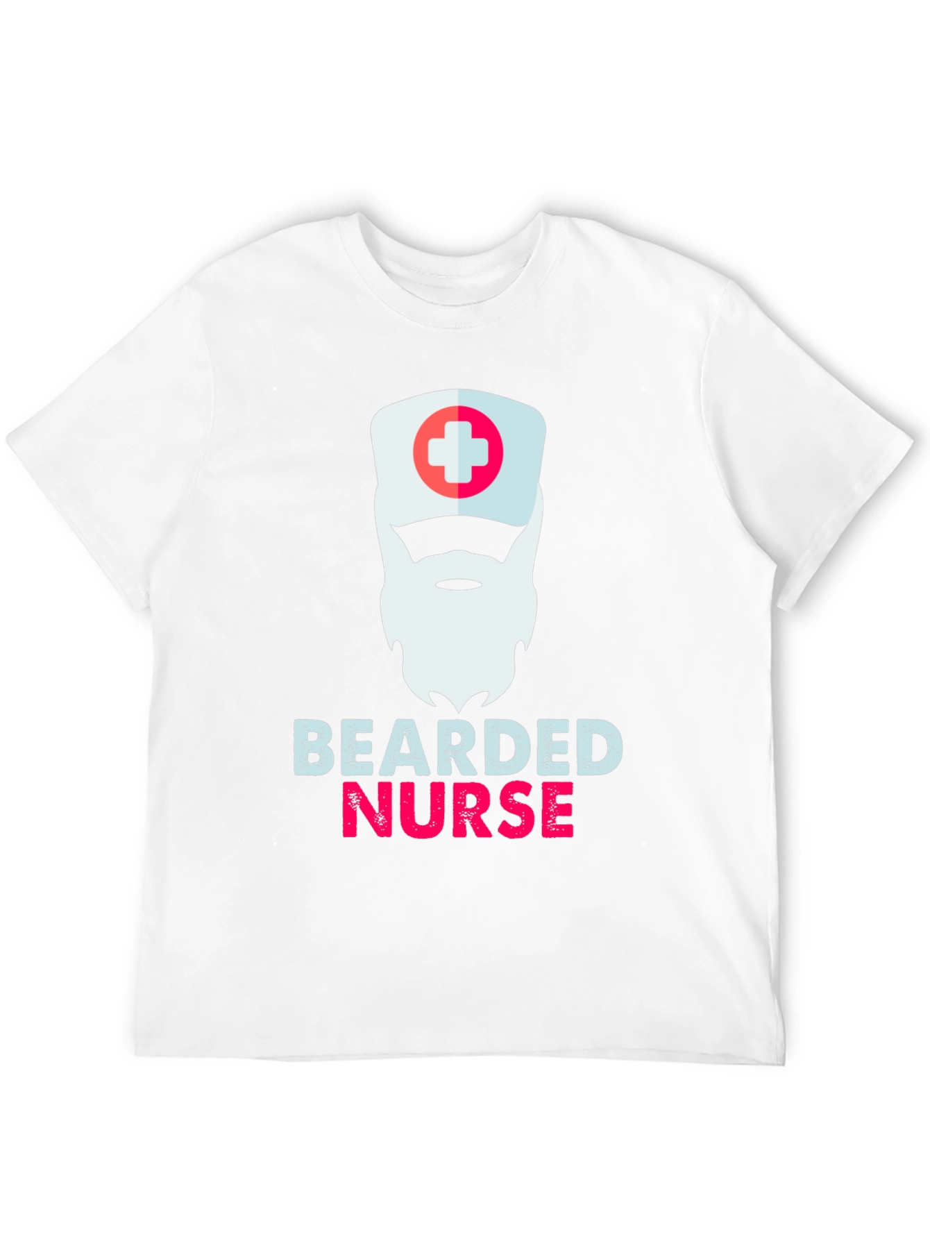 Bearded Nurse Graphic T-Shirt - Funny Medical Apparel