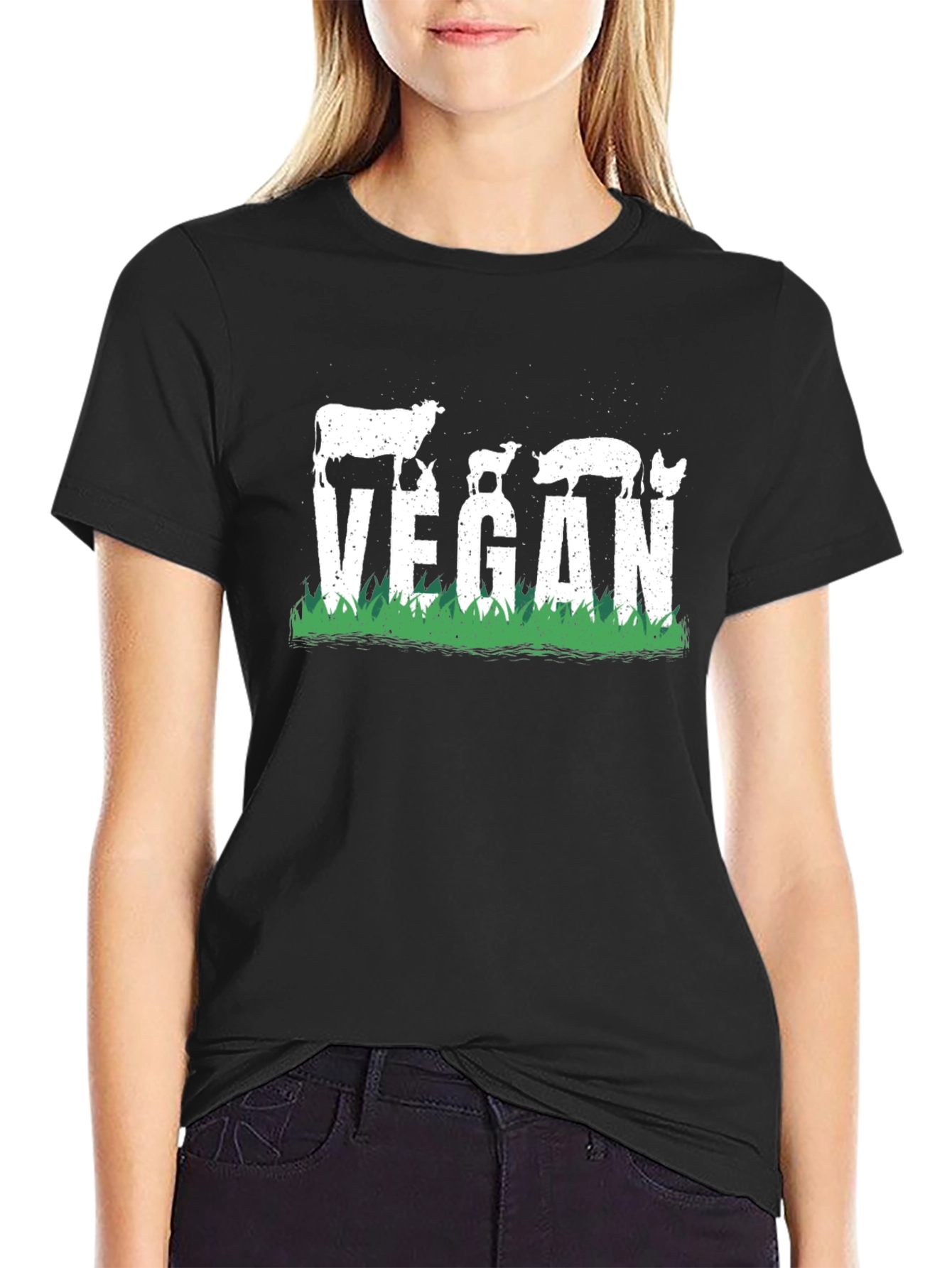Vegan Animal Silhouette T-Shirt