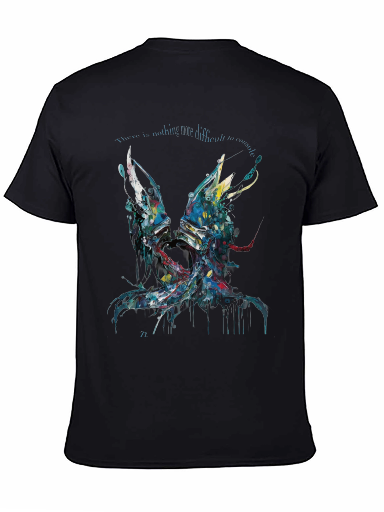 Abstract Graphic Print Black Casual T-Shirt