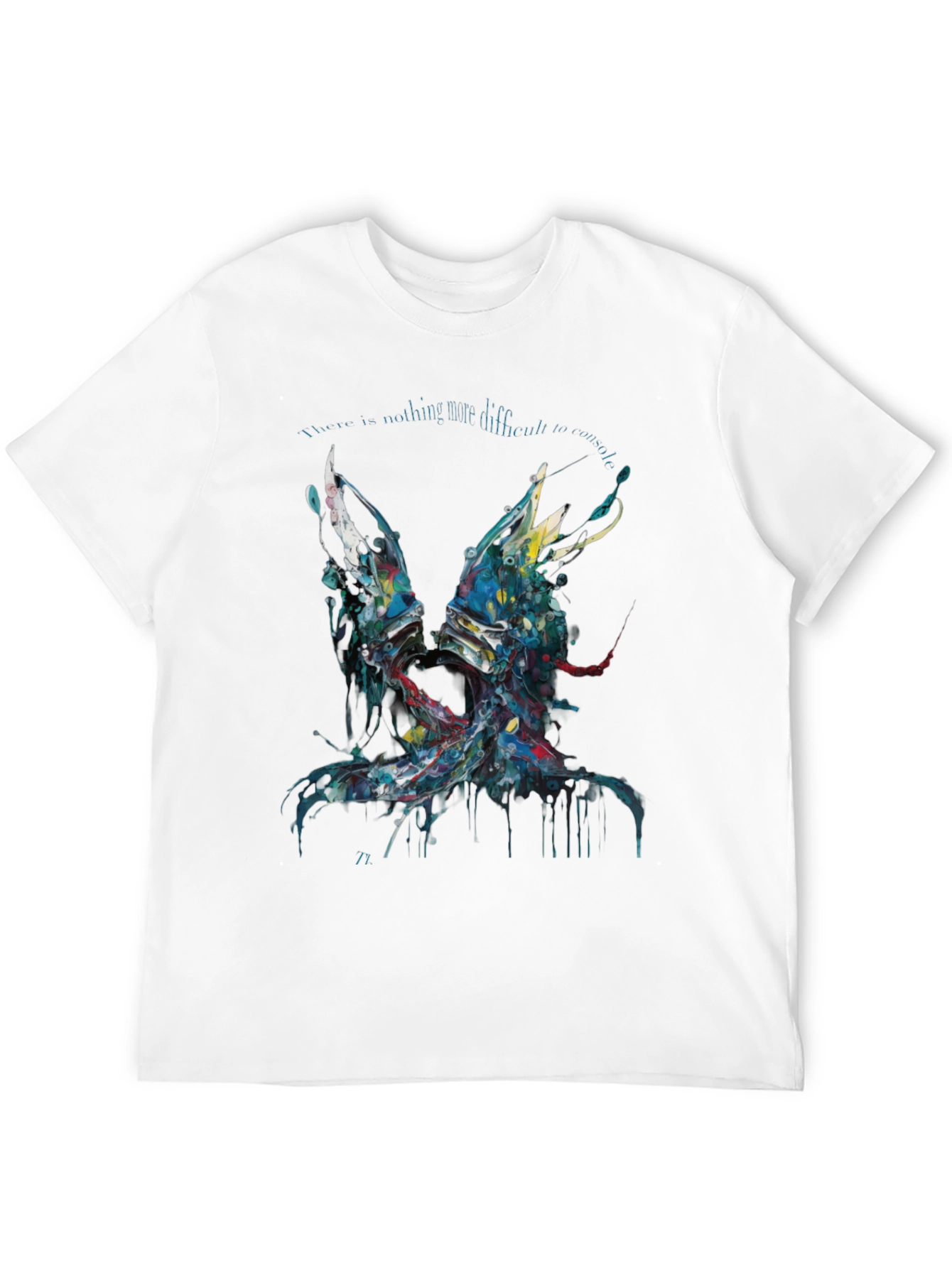 Abstract Graphic Print Black Casual T-Shirt